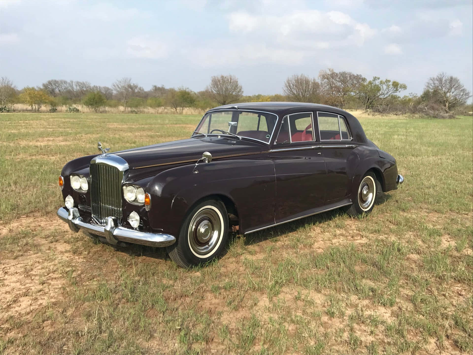 Bentley S3, maroon, chrome accents, Full HD Desktop Wallpaper