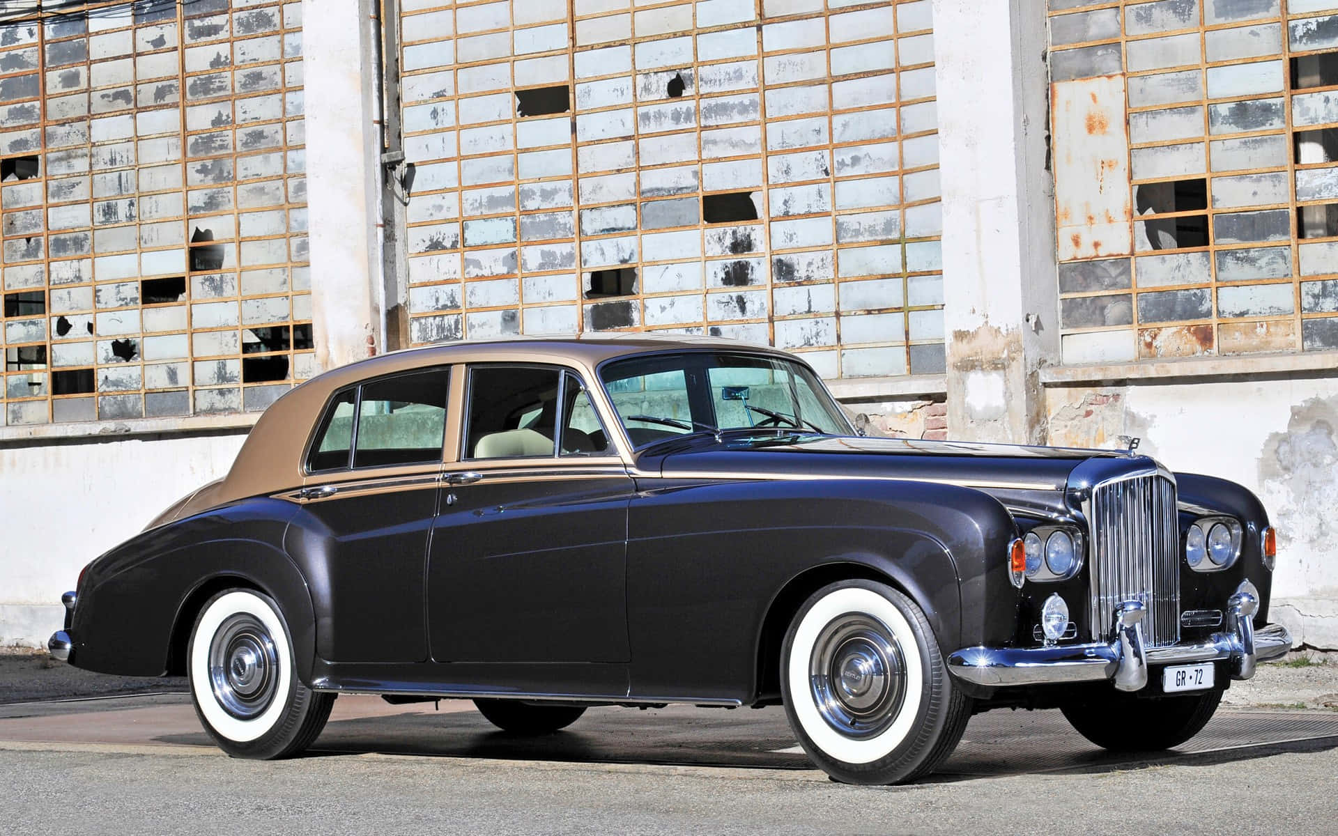 Bentley S3, black and tan, white wall tires, Full HD Desktop Wallpaper