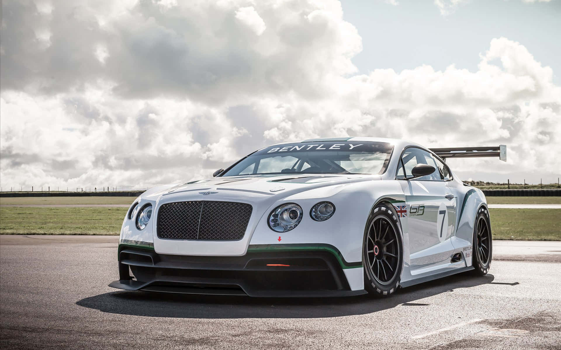 Bentley Sport, white, green accents, Full HD Desktop Wallpaper