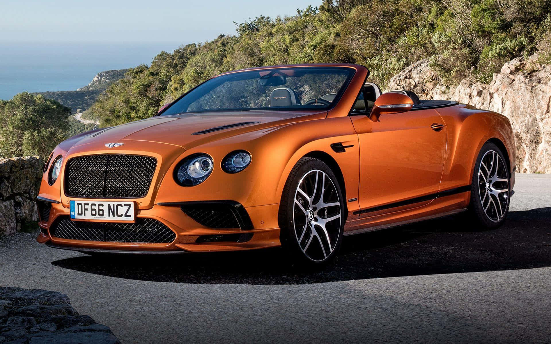 Bentley Sport, custom convertible, vibrant orange, Full HD Desktop Wallpaper