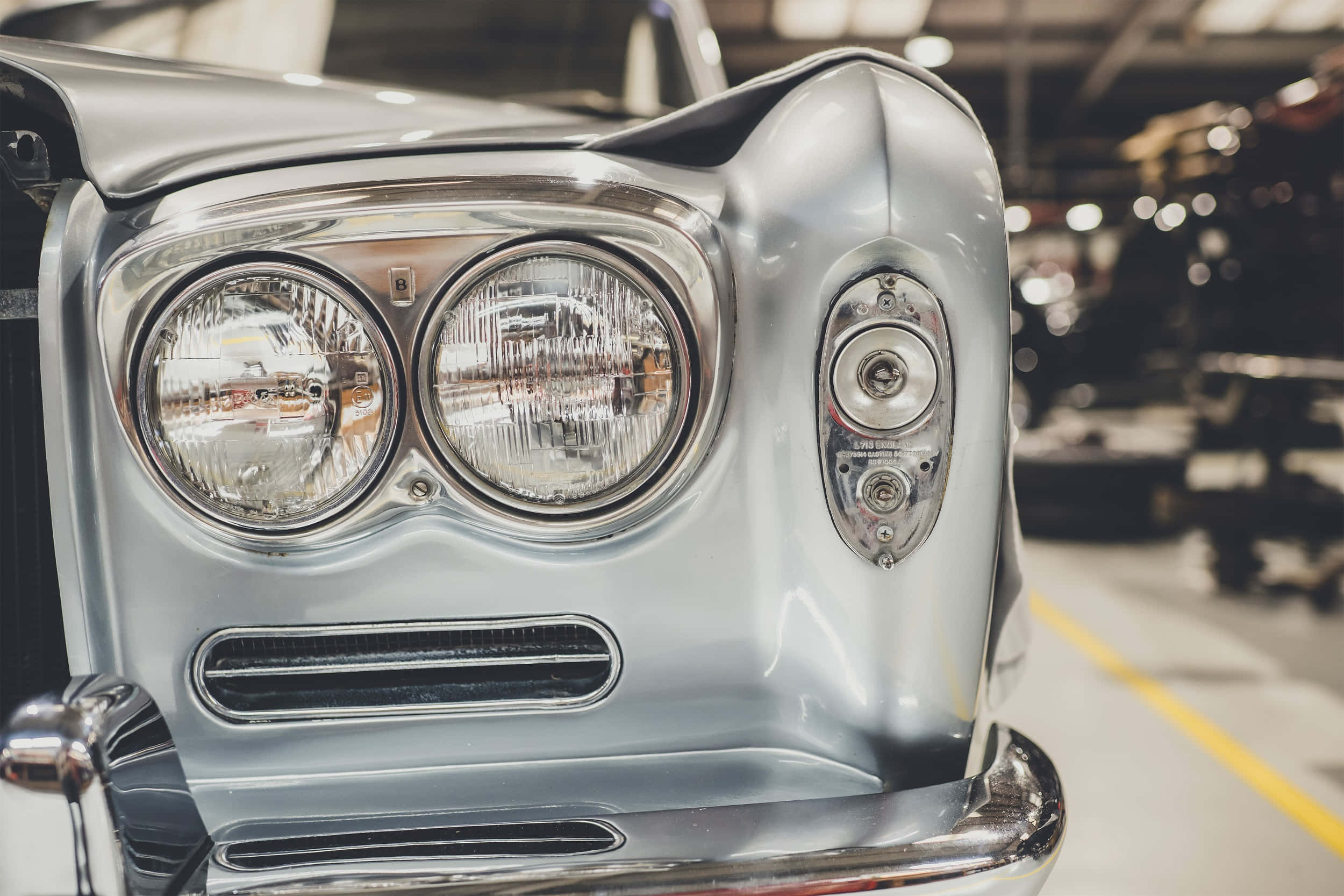 Bentley T1, silver, chrome headlights, Full HD Desktop Wallpaper