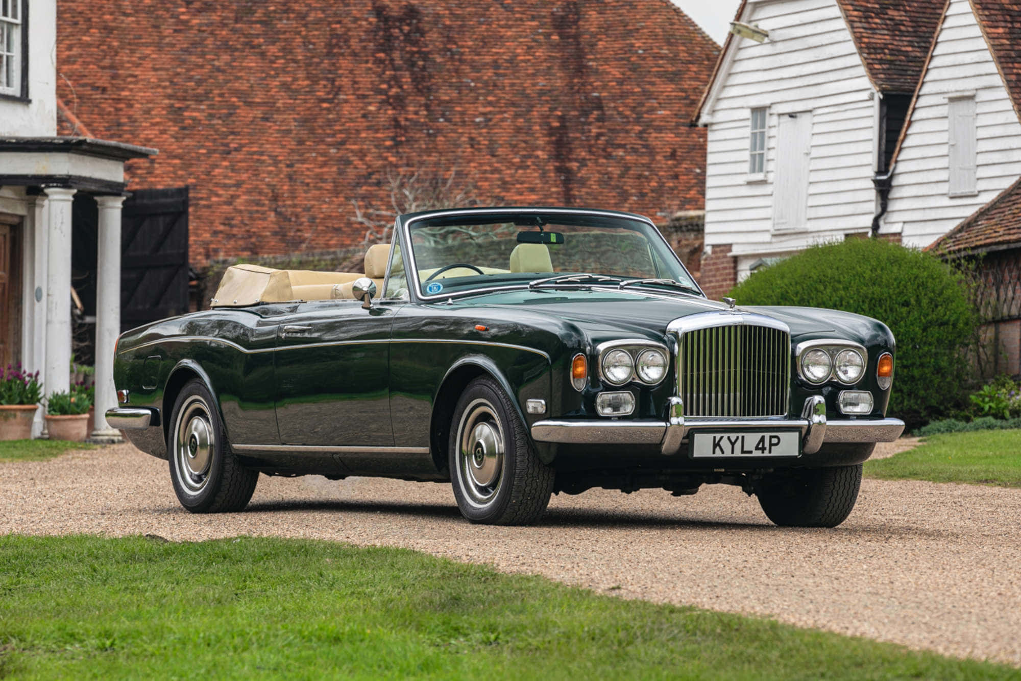 Bentley T1, dark green, classic Bentley convertible, Full HD Desktop Wallpaper