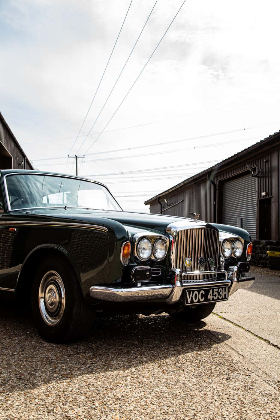 Bentley T1, green, chrome grille, HD Phone Wallpaper