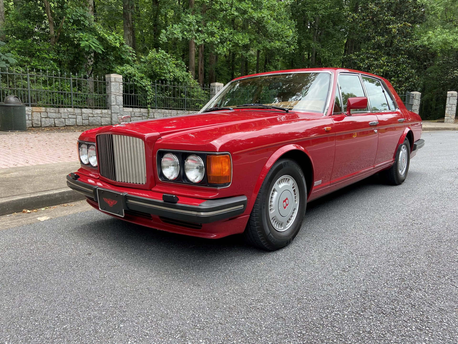 Bentley Turbo R, red, glossy, Full HD Desktop Wallpaper