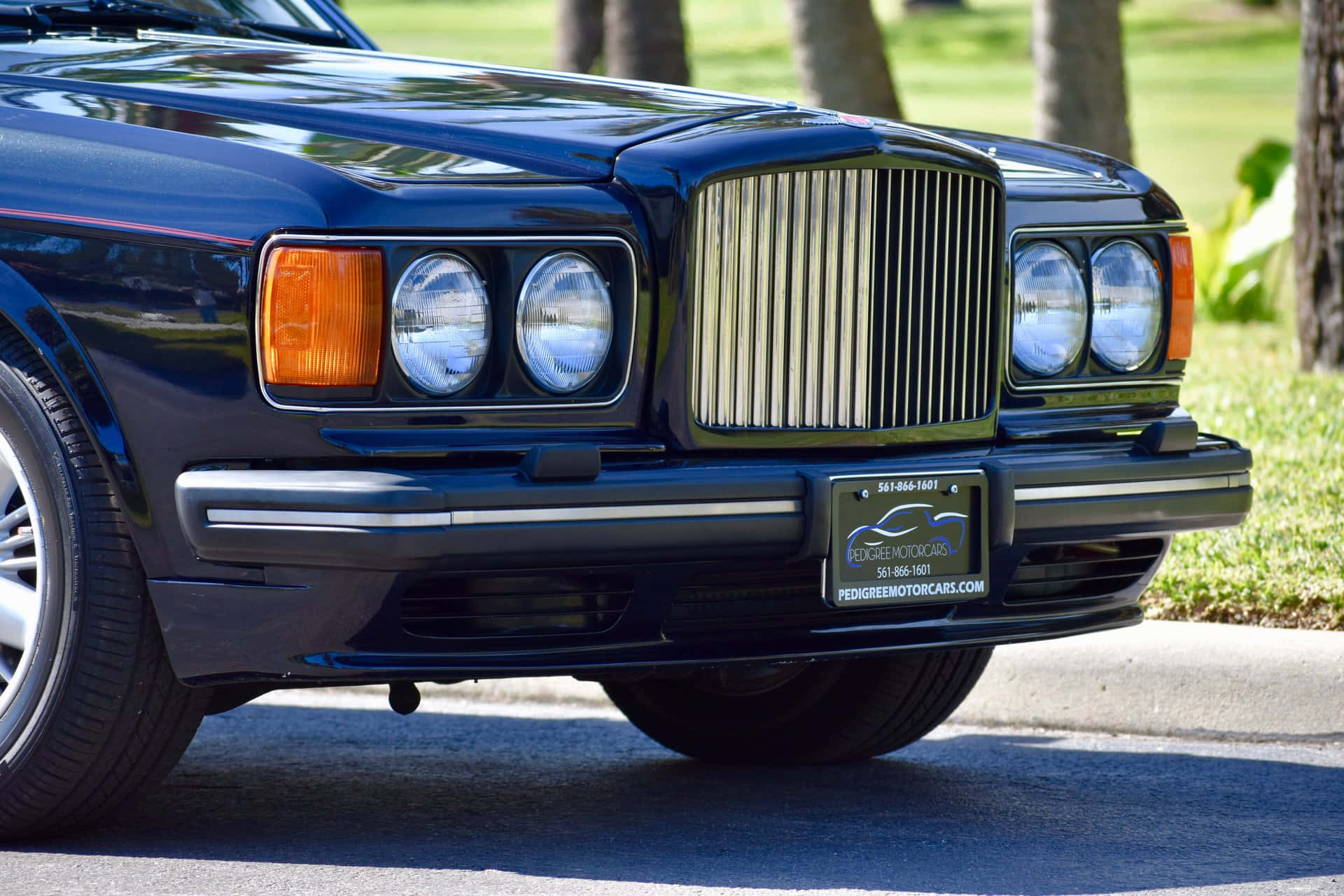 Bentley Turbo R, glossy black, front view, Full HD Desktop Wallpaper