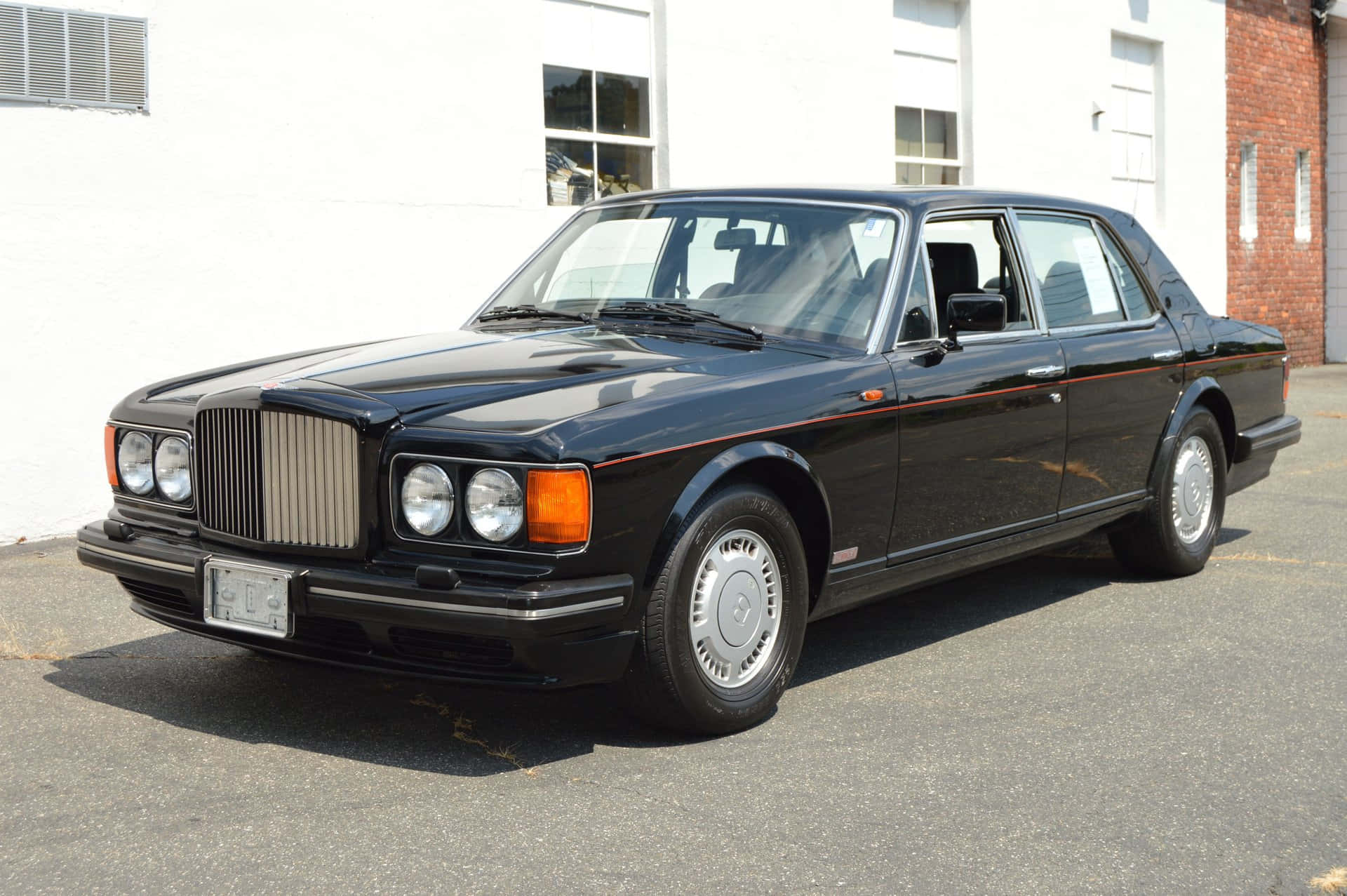 Bentley Turbo R, black, sunlight, Full HD Desktop Wallpaper