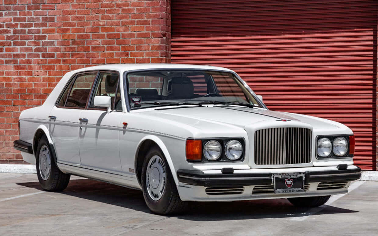 Bentley Turbo R, white, pristine, SD Desktop Wallpaper