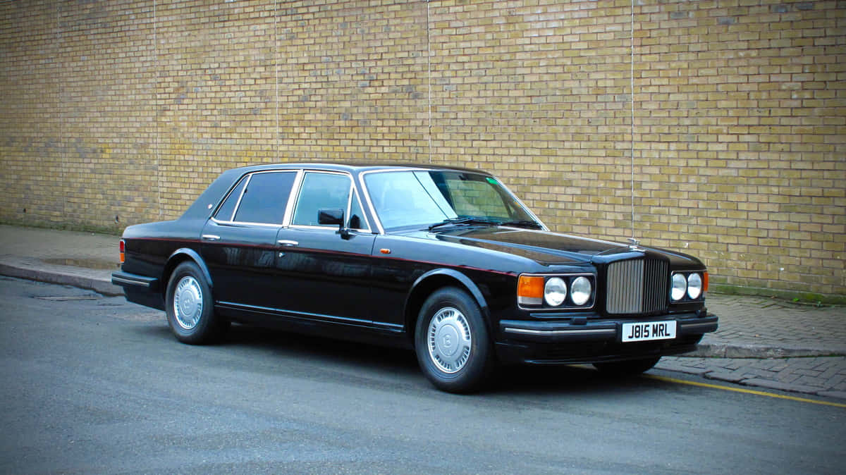 Bentley Turbo R, black, sleek, SD Desktop Wallpaper