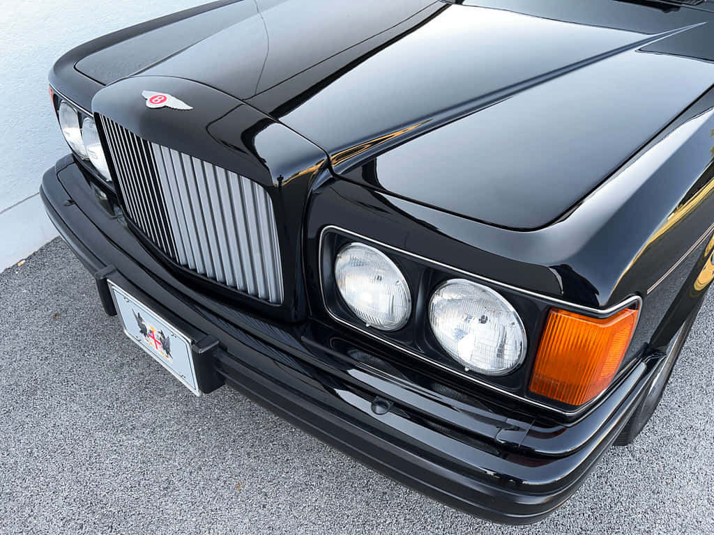 Bentley Turbo R, glossy black, front grille, SD Desktop Wallpaper