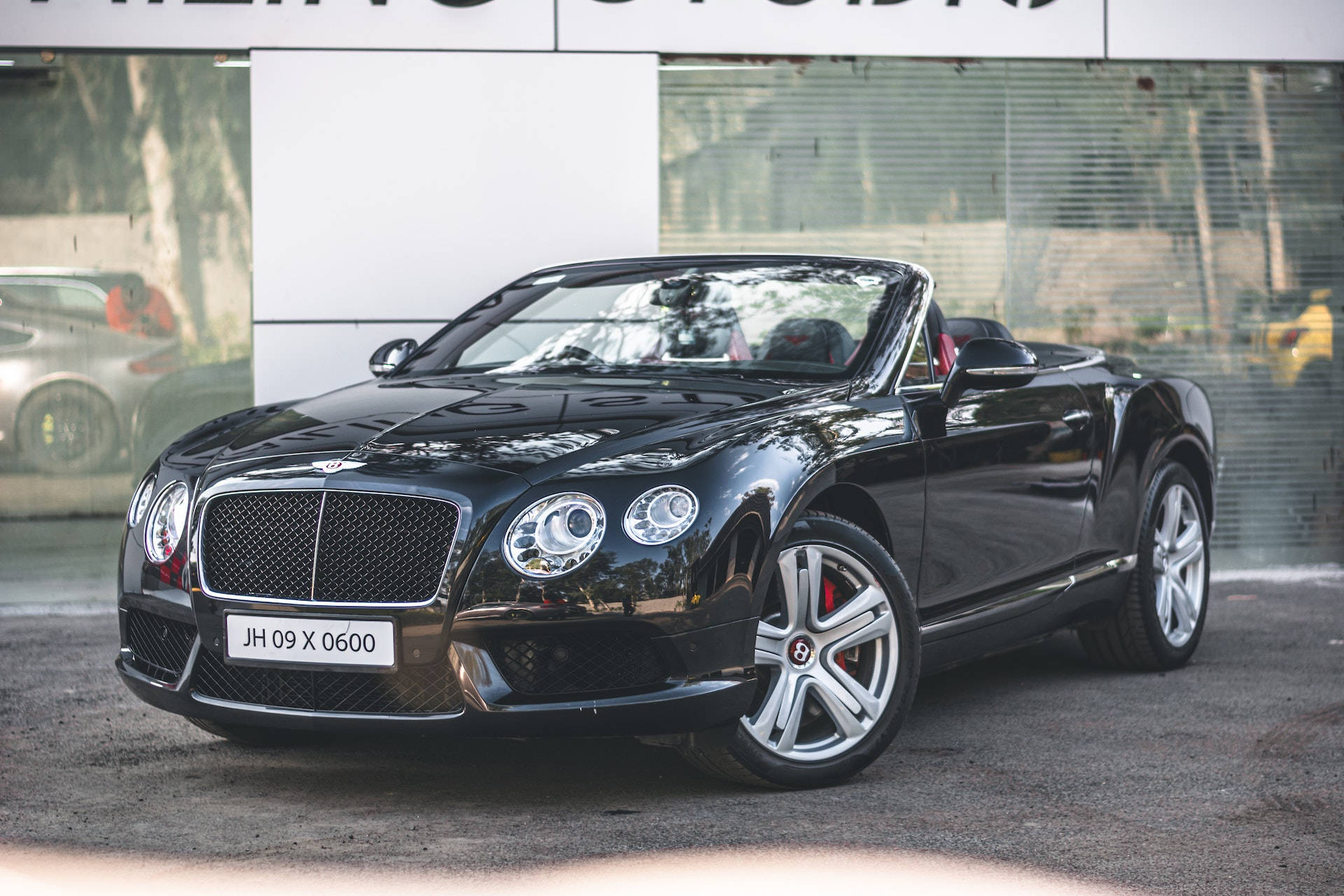 Bentley, convertible, black, Full HD Desktop Wallpaper