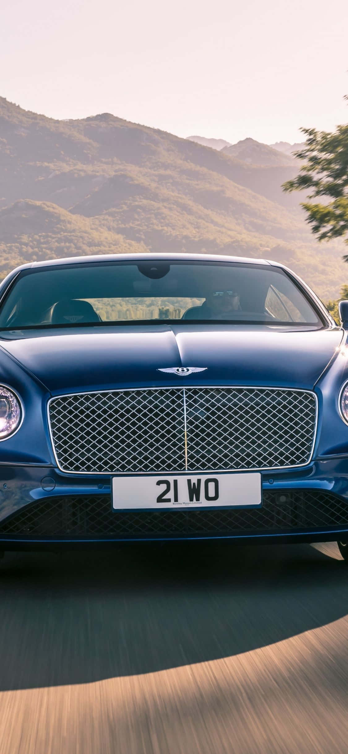 Bently, iPhone, sleek blue Bentley, Full HD Phone Wallpaper