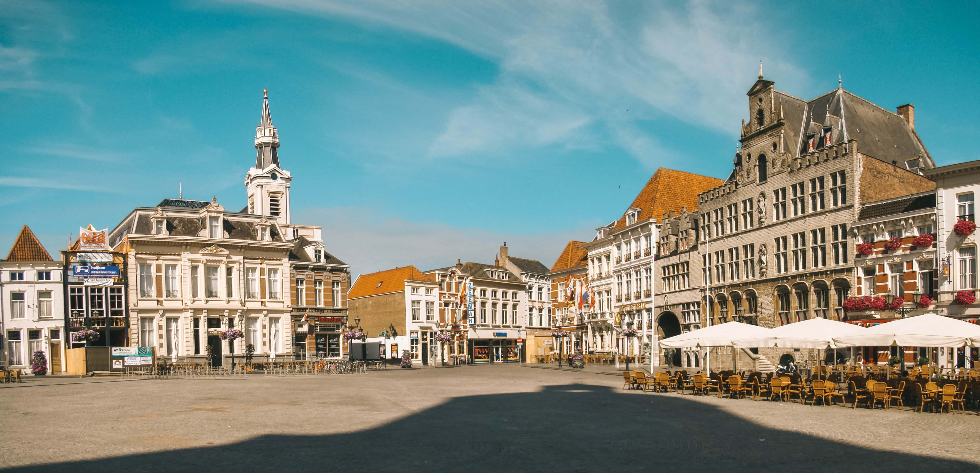 Bergen Op Zoom, market square, historic buildings, 4K Desktop Wallpaper