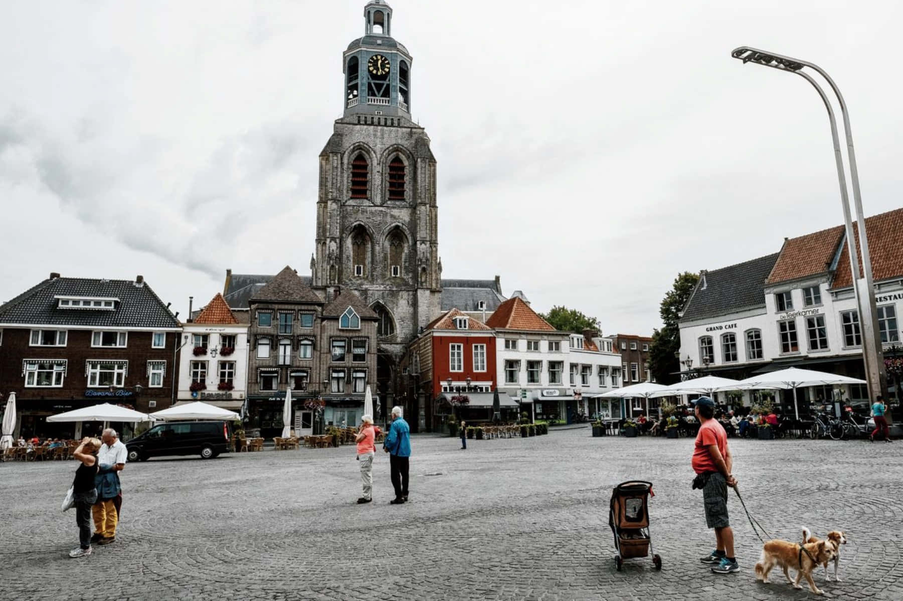 Bergen Op Zoom, market square, cobblestone town square, HD Desktop Wallpaper