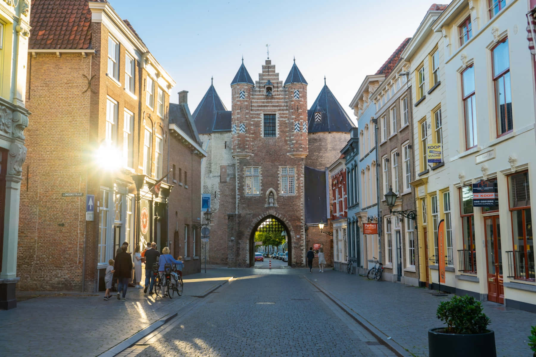 Bergen Op Zoom, historic gate, sunset, HD Desktop Wallpaper