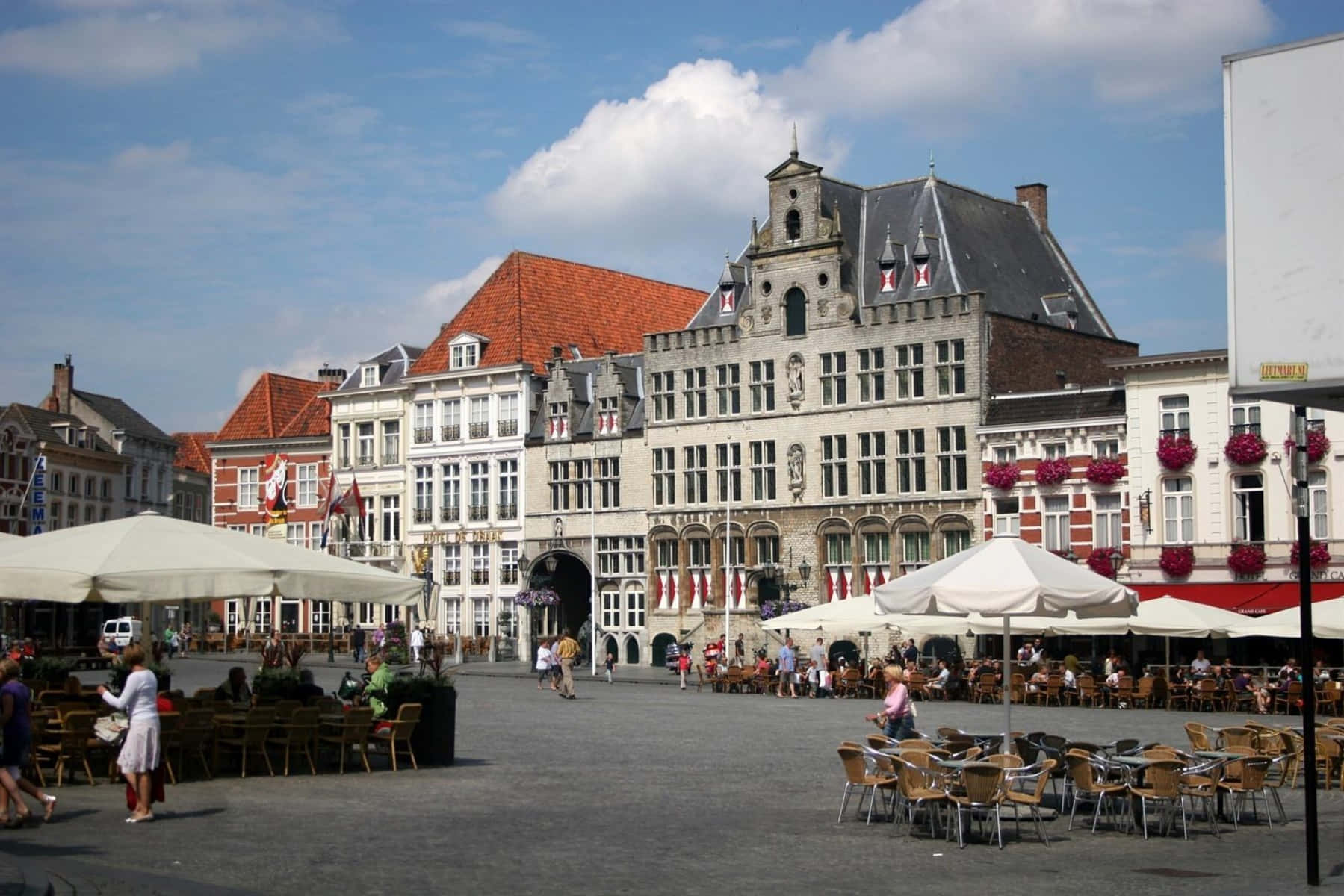 Bergen Op Zoom, market square, historic buildings, HD Desktop Wallpaper