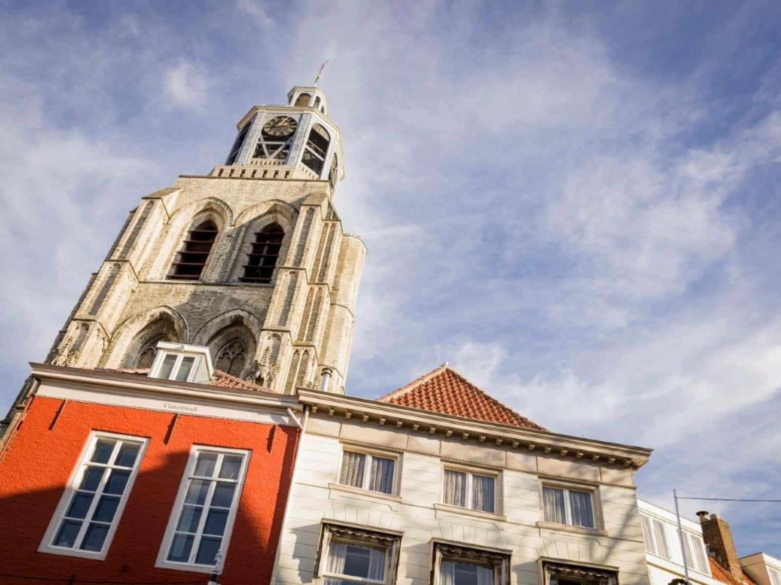 Bergen Op Zoom, historic tower, stone church tower, HD Desktop Wallpaper