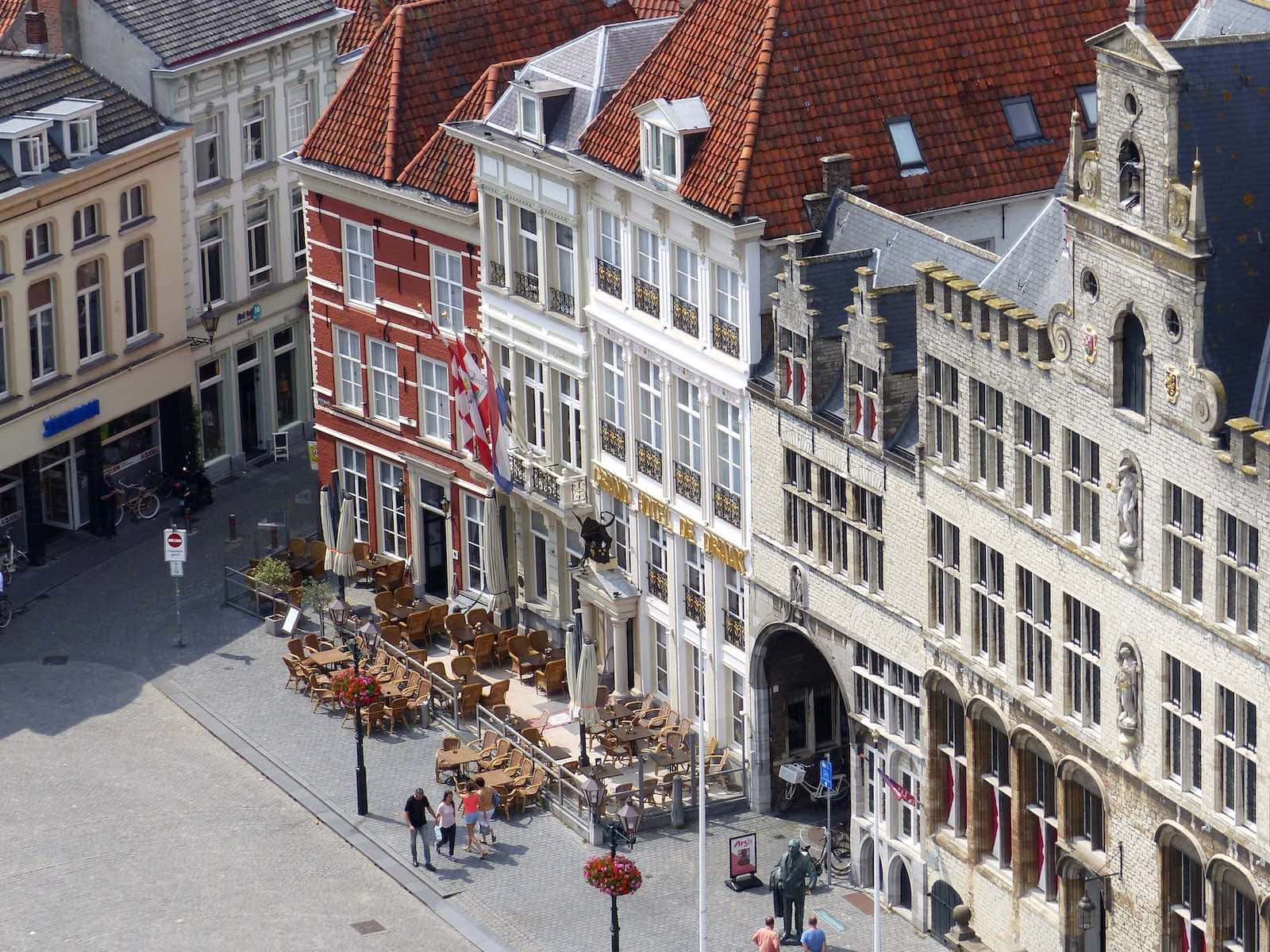 Bergen Op Zoom, historic architecture, European town square, HD Desktop Wallpaper