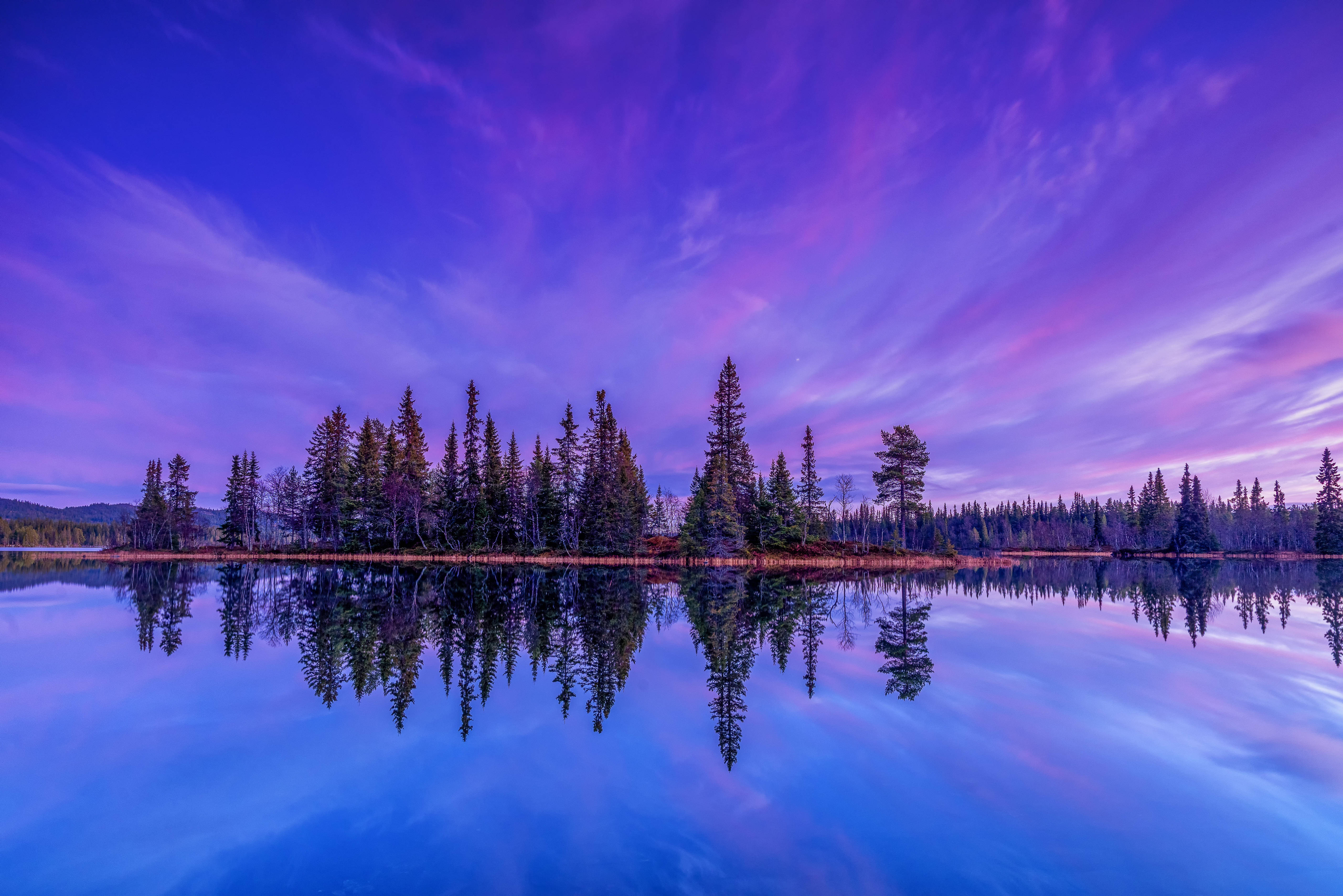 Bergen, twilight sky, purple, 5K Desktop Wallpaper