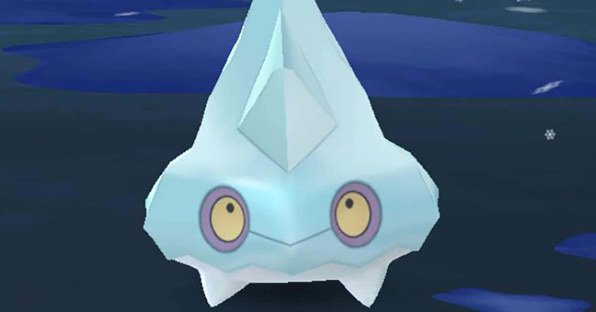 Bergmite, blue body, yellow eyes, SD Desktop Wallpaper