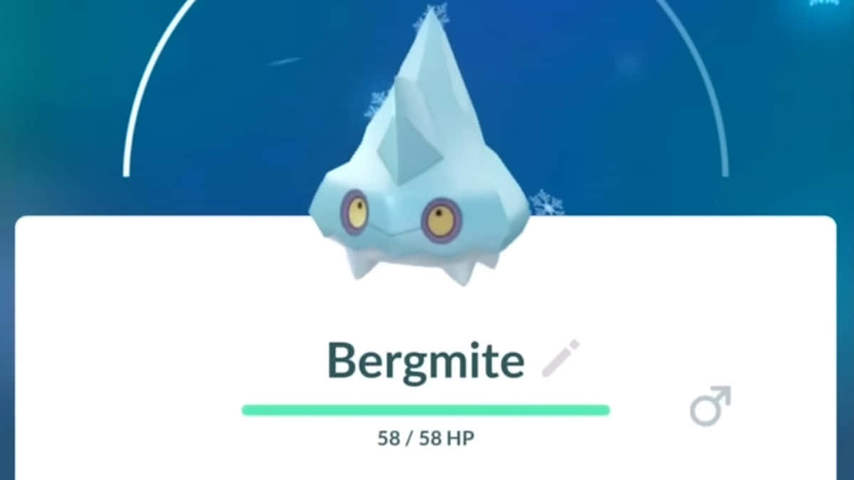 Bergmite, 58 HP, icy blue geometry, SD Desktop Wallpaper