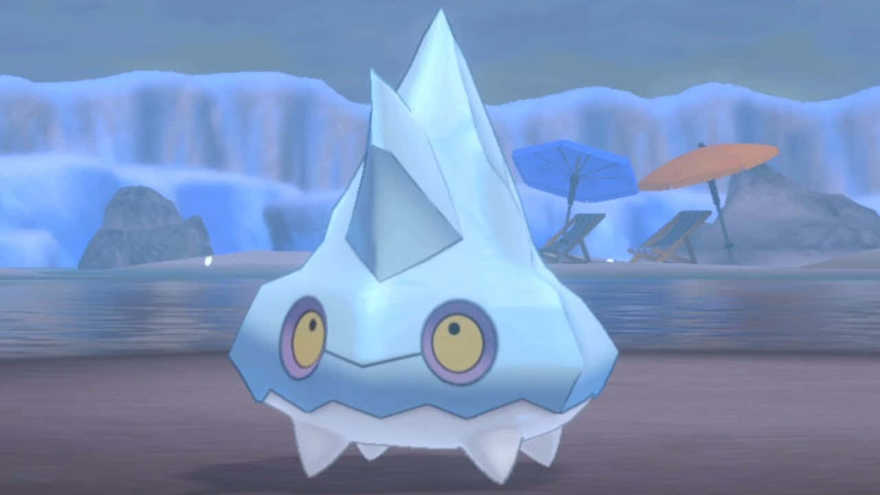 Bergmite, translucent blue, ice-type, HD Desktop Wallpaper