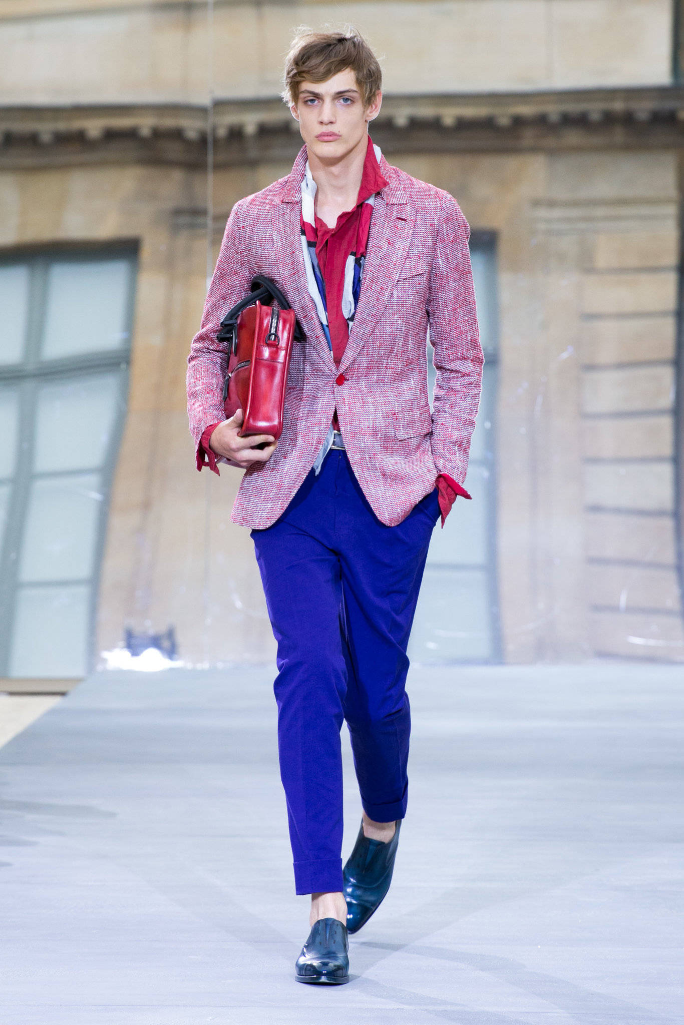 Berluti, pink blazer, blue trousers, Full HD Phone Wallpaper