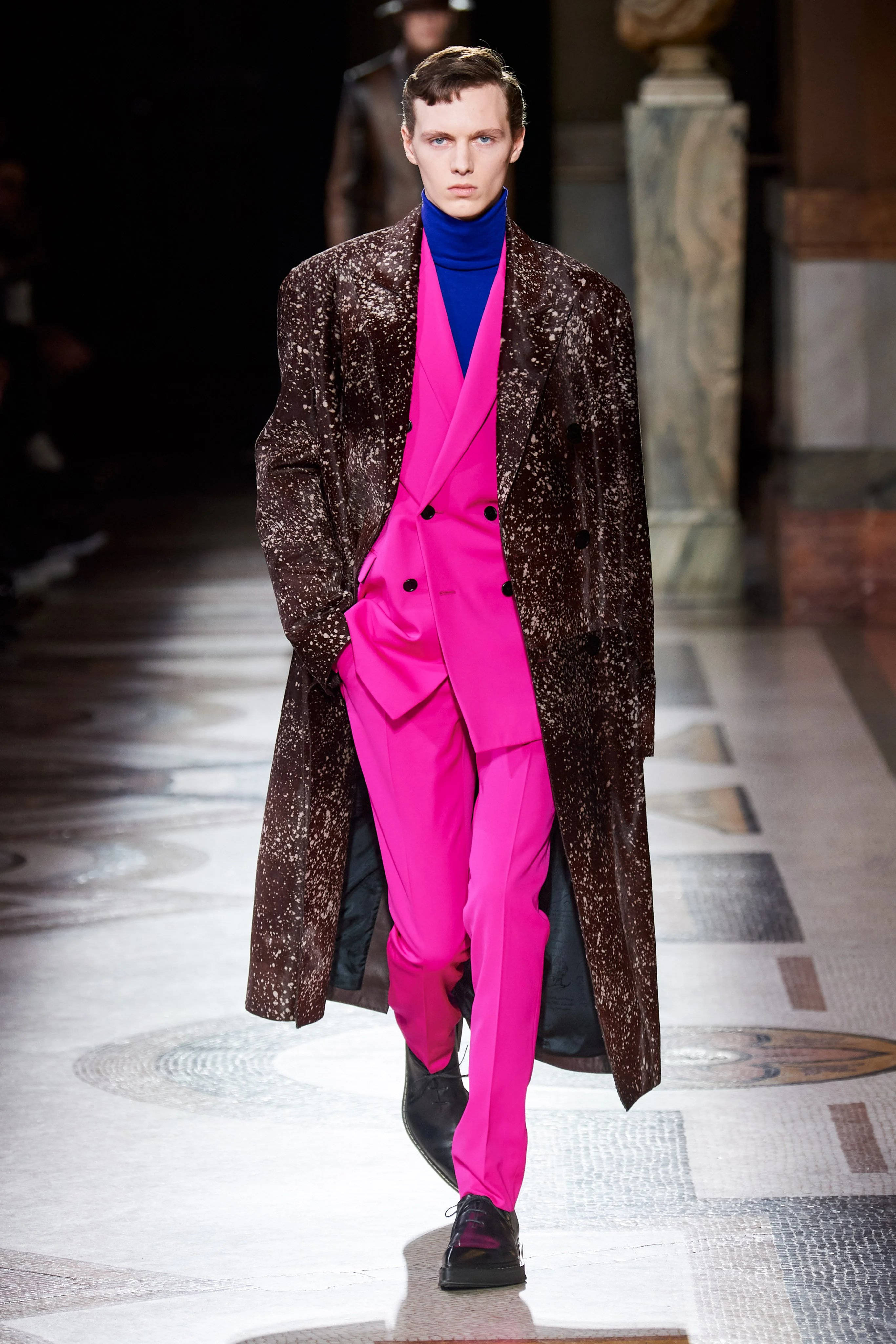 Berluti, hot pink, pink suit, 4K Phone Wallpaper