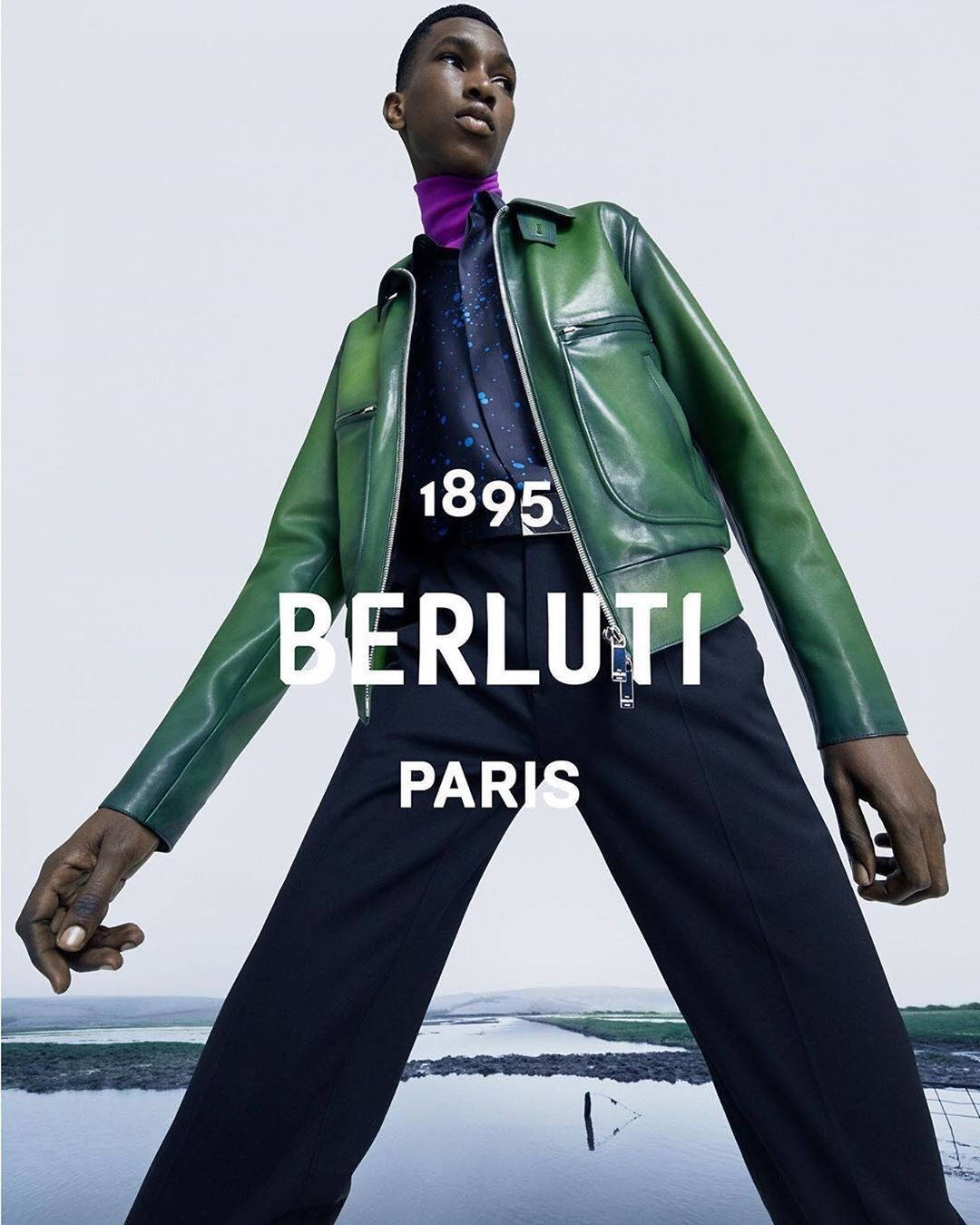 Berluti, Fall 2020, glossy green leather jacket, HD Phone Wallpaper