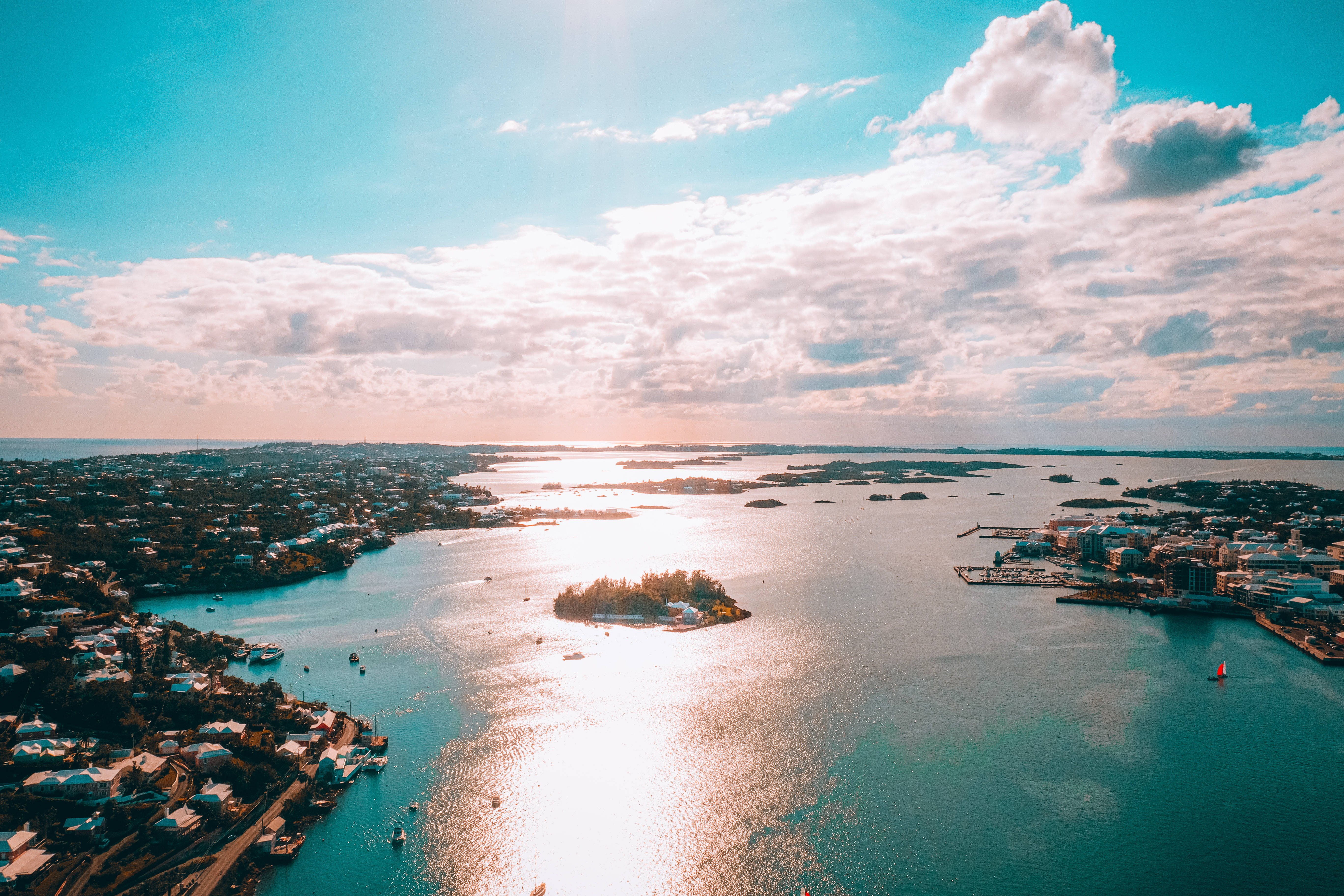 Bermuda, sunset, turquoise waters, 5K Desktop Wallpaper
