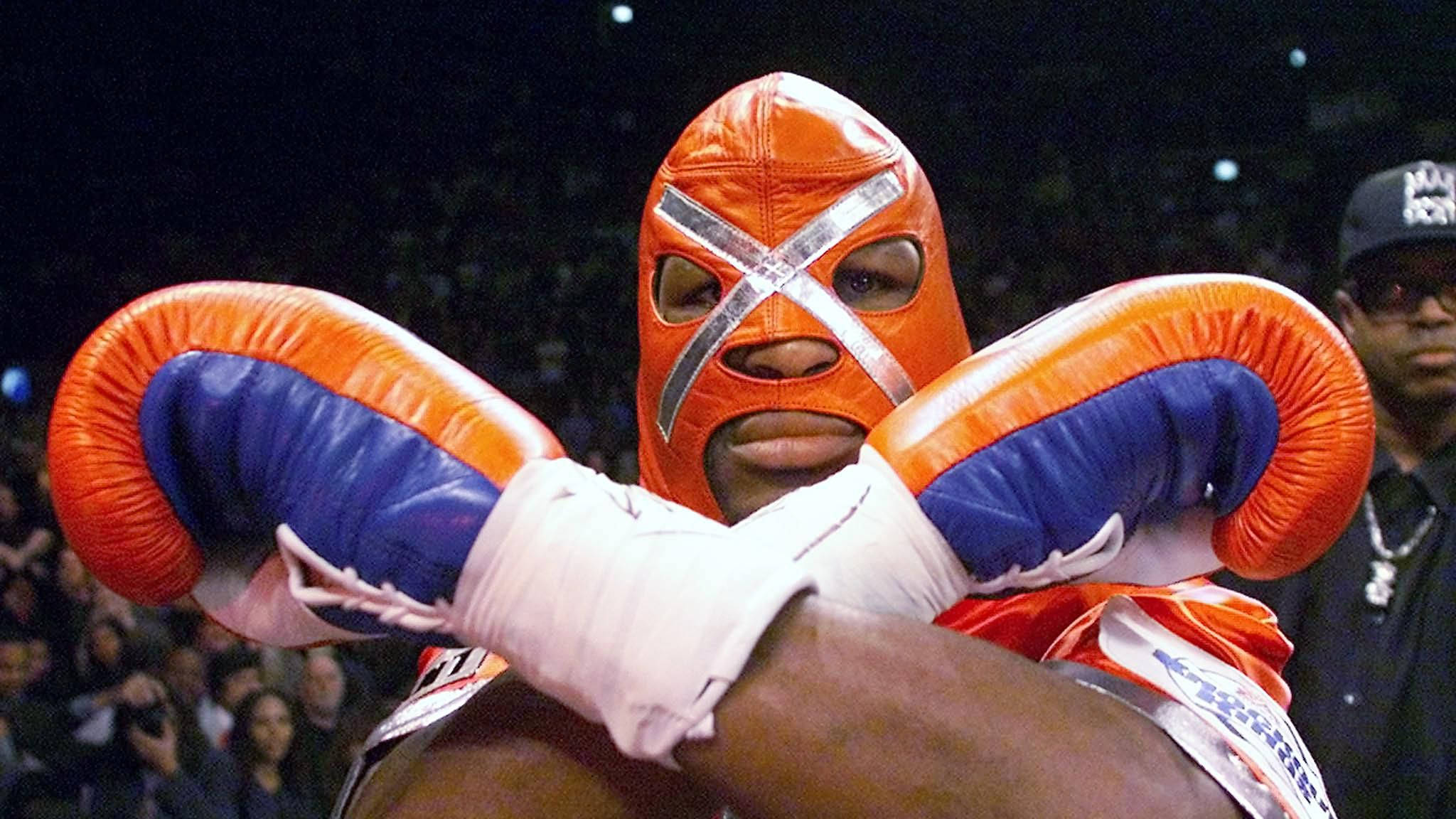 Bernard Hopkins, orange mask, silver X, Full HD Desktop Wallpaper