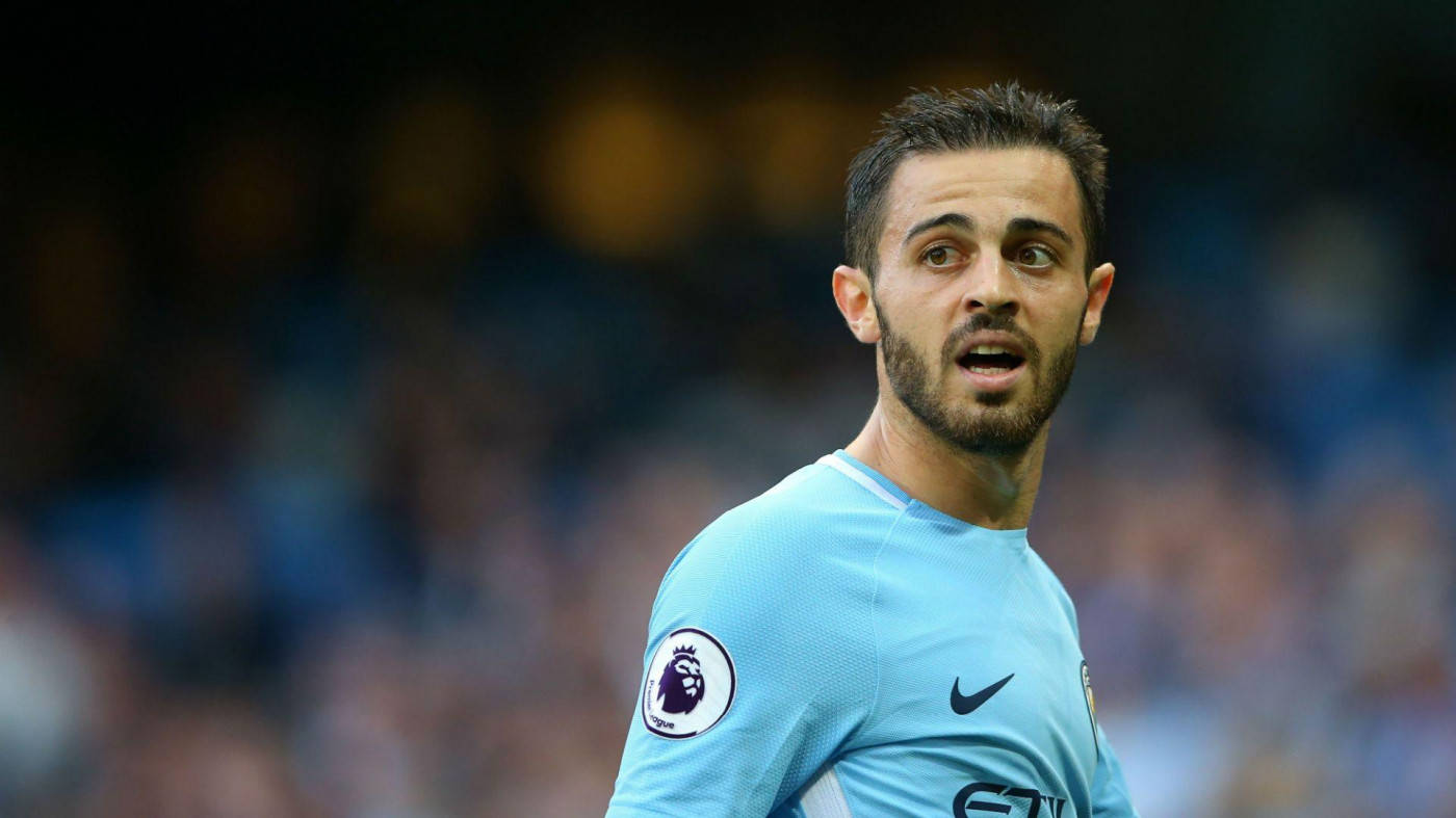 Bernardo Silva, blue uniform, light blue jersey, HD Desktop Wallpaper