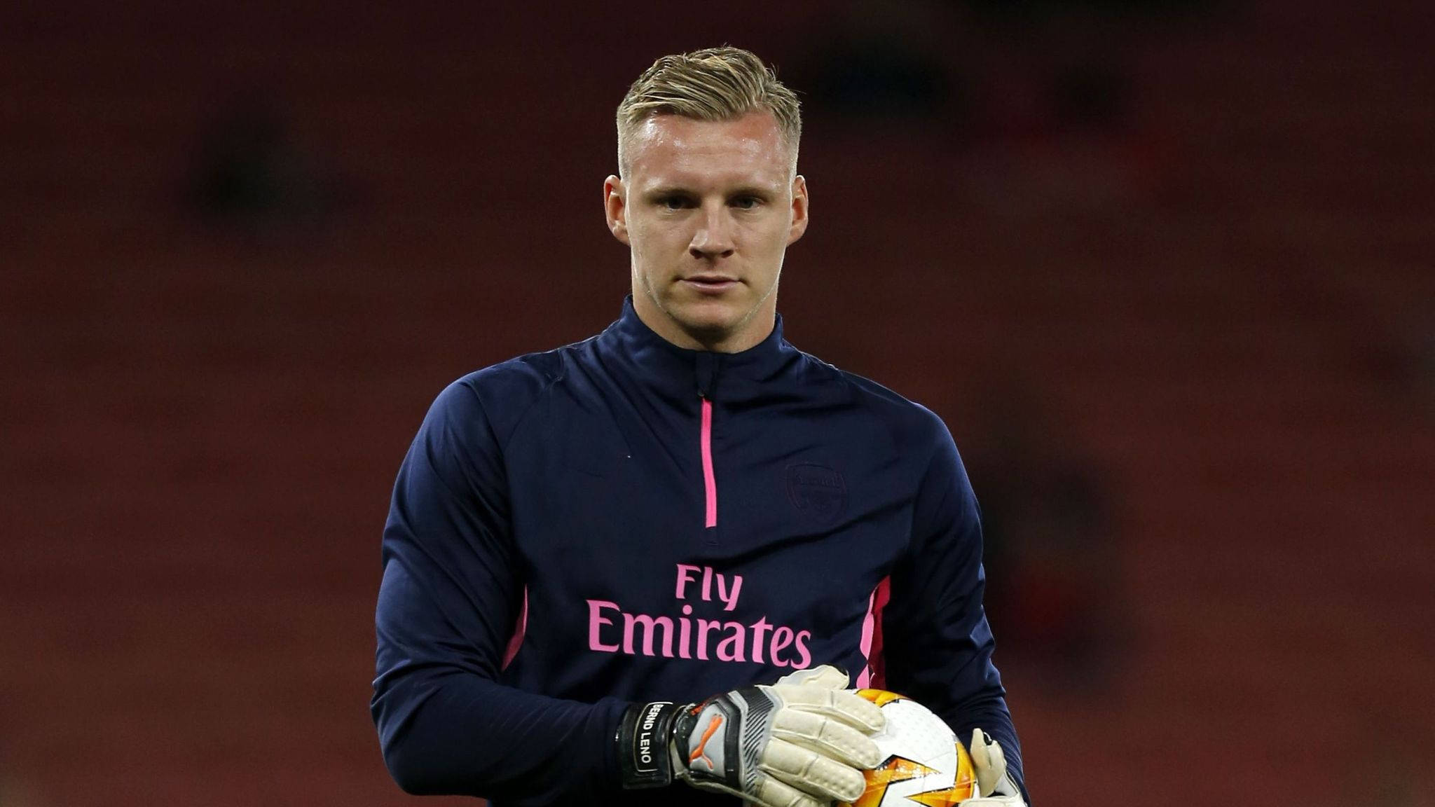 Bernd Leno, navy training kit, soccer goalkeeper, Full HD Desktop Wallpaper