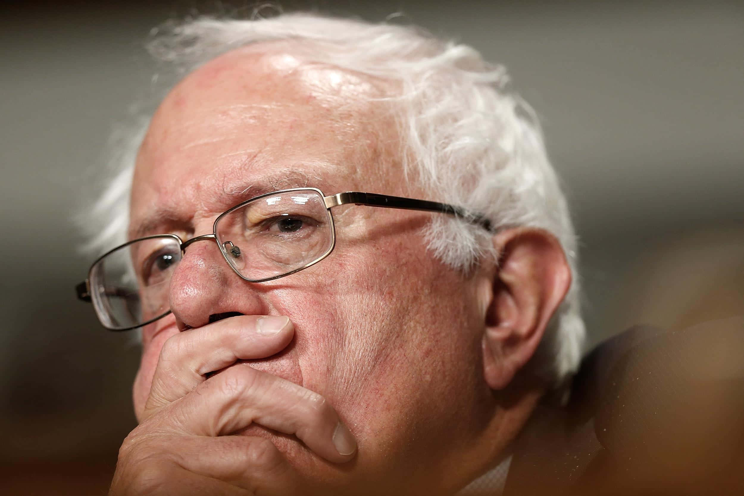 Bernie Sanders, white hair, glasses, Full HD Desktop Wallpaper