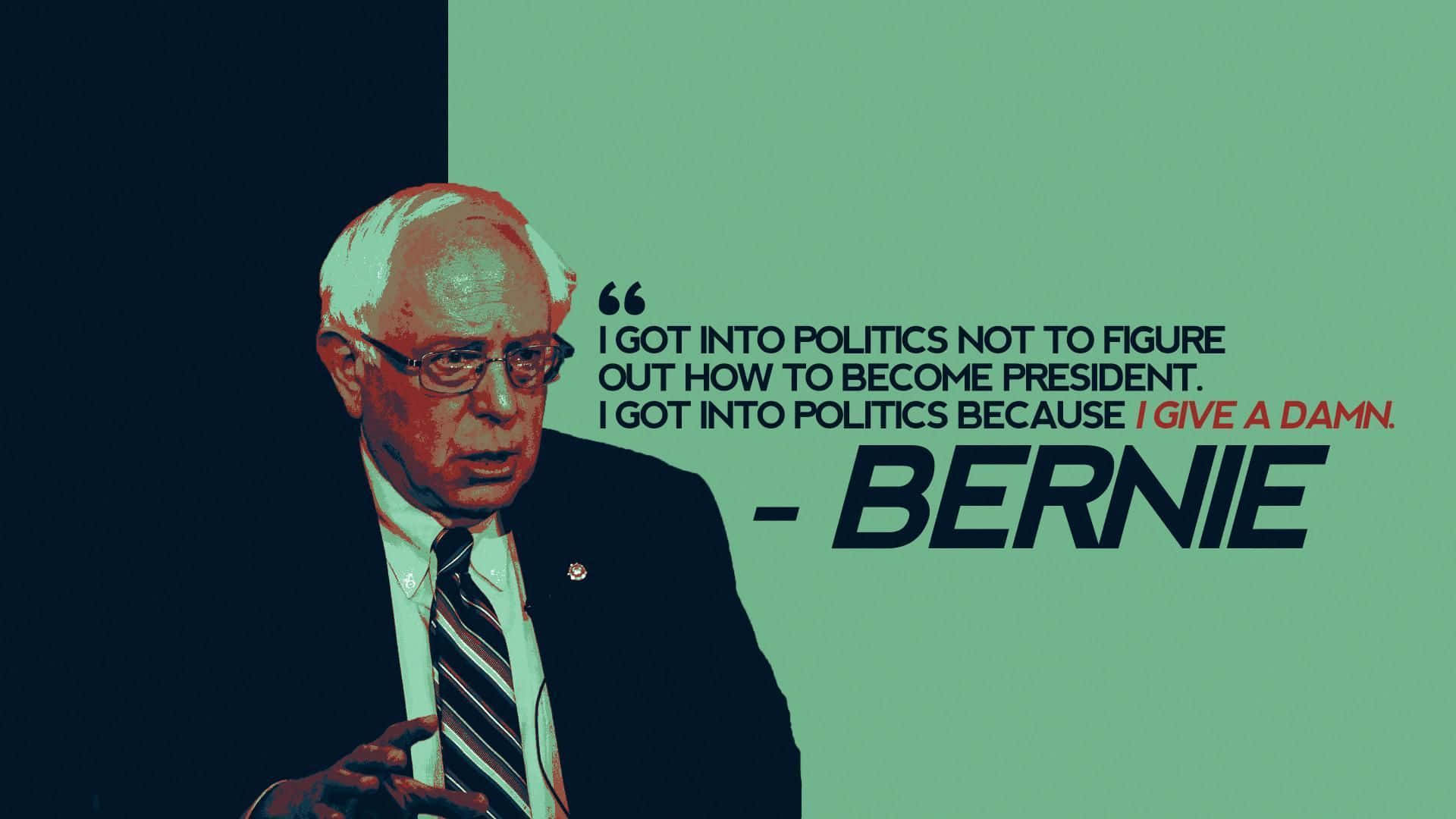 Bernie Sanders, suit, split dark and teal background, Full HD Desktop Wallpaper
