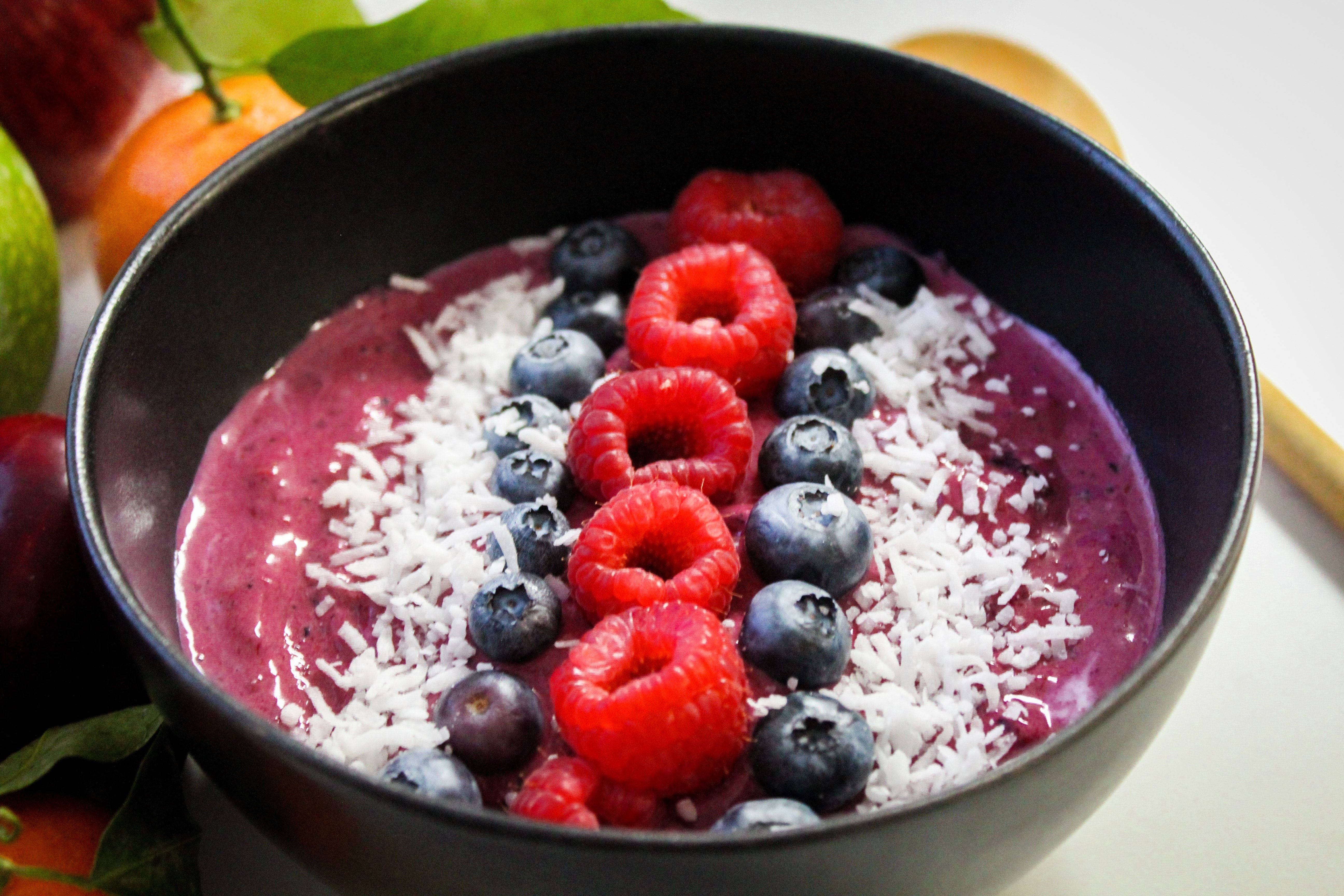 acai berry, raspberries, blueberries, 5K Desktop Wallpaper