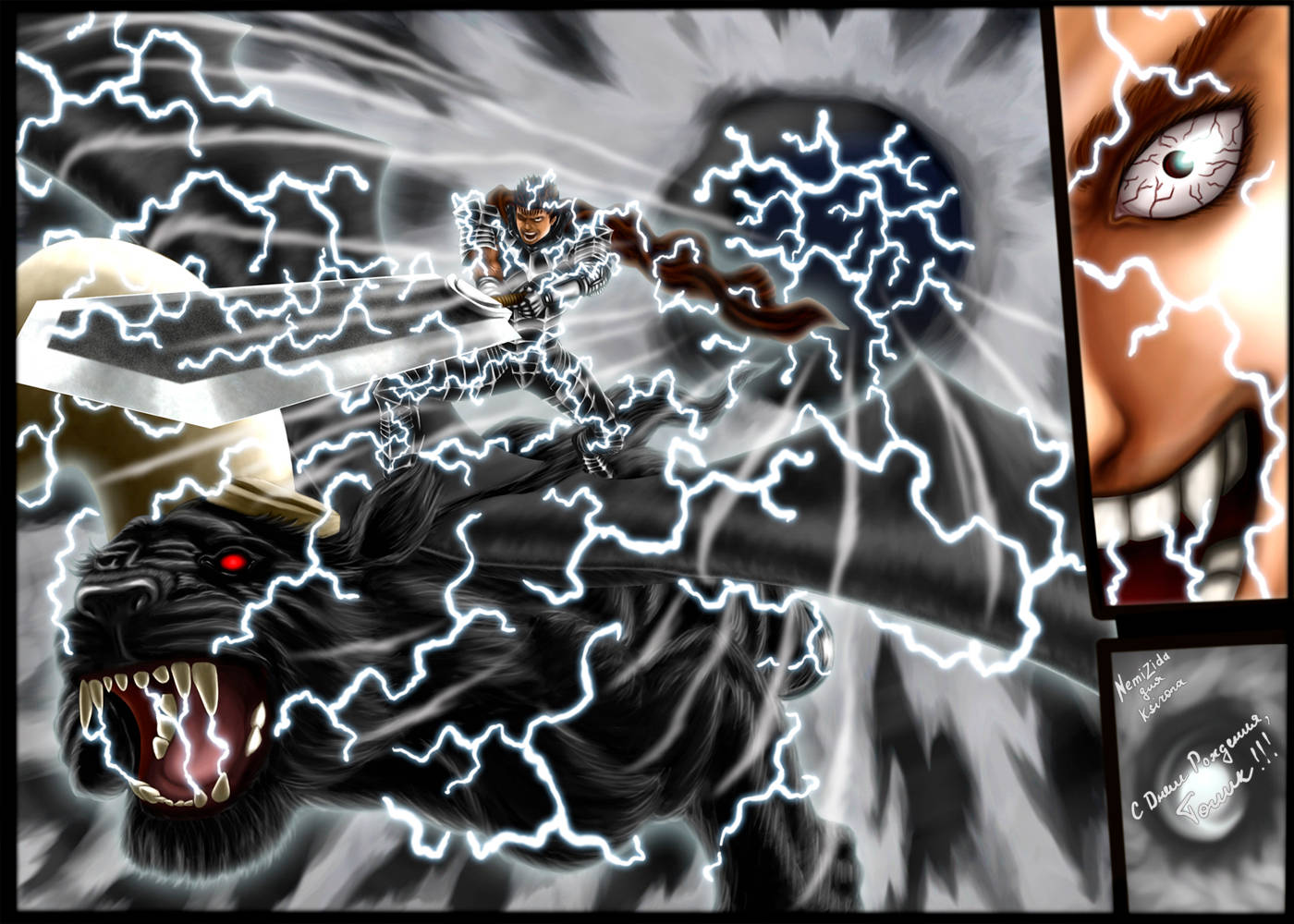 Berserk 4K, warrior, black panther, HD Desktop Wallpaper