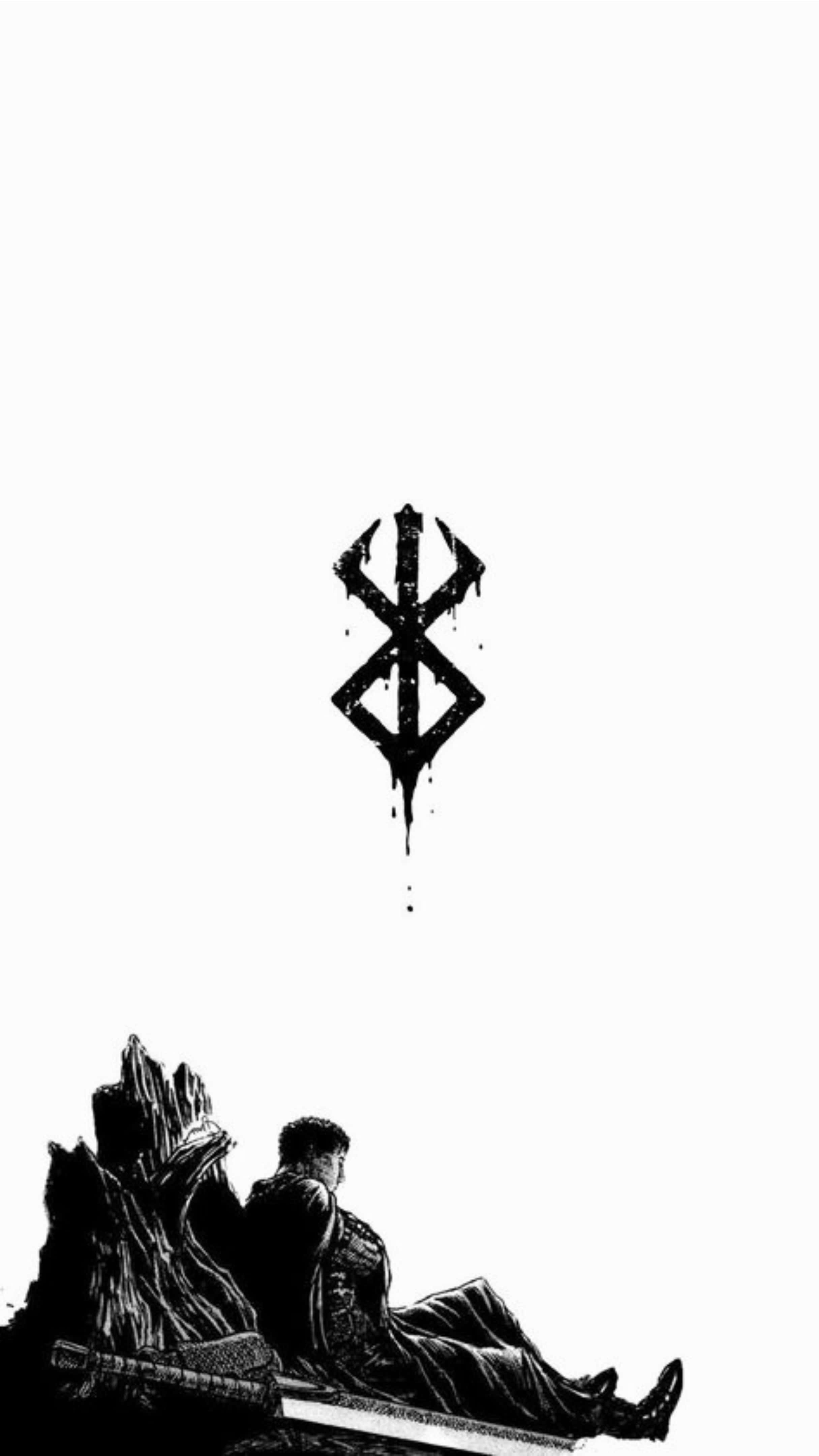 Berserk, warrior, jagged rock, 4K Phone Wallpaper