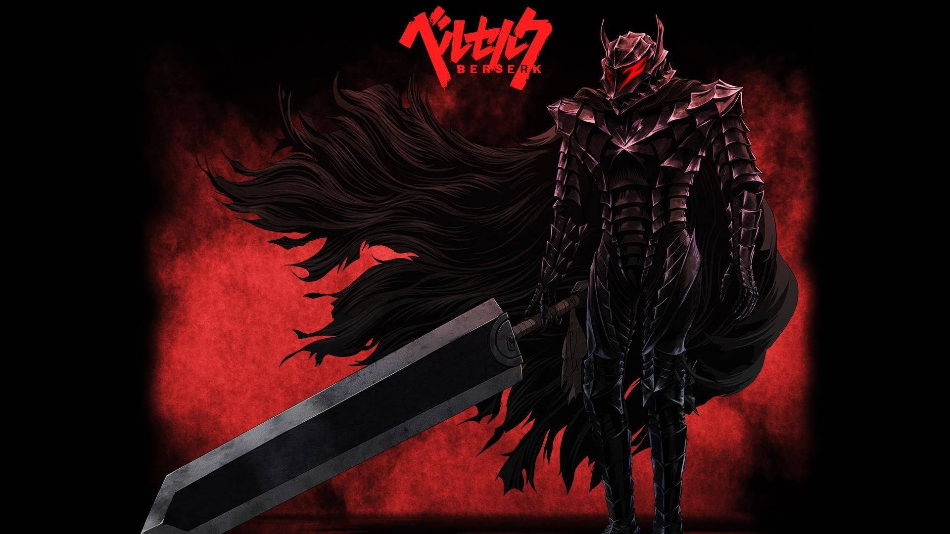 Berserk Guts, dark armored warrior, flowing black hair, Full HD Desktop Wallpaper