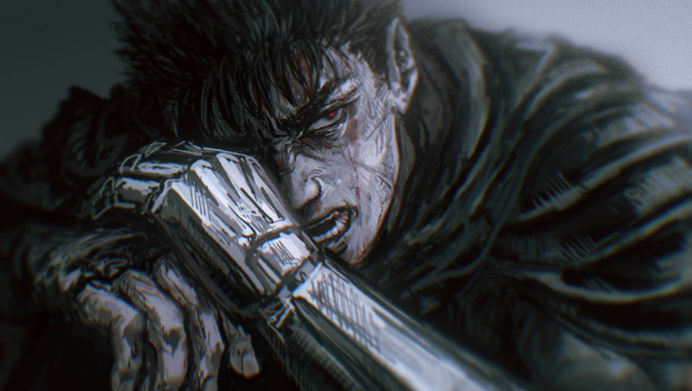 Berserk, Guts, gleaming sword, HD Desktop Wallpaper