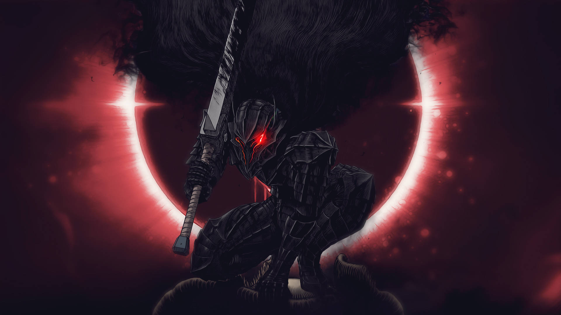 Berserk Guts, Guts, white-haired warrior, Full HD Desktop Wallpaper