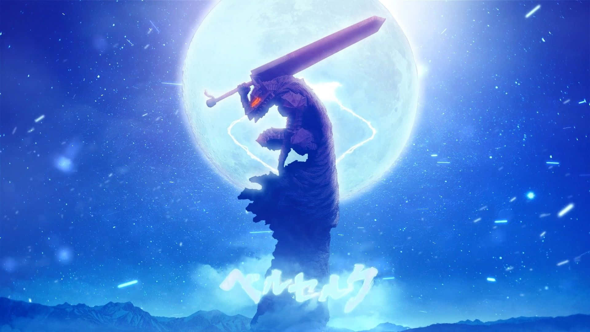 Berserk, Guts, Blue Moon, Full HD Desktop Wallpaper