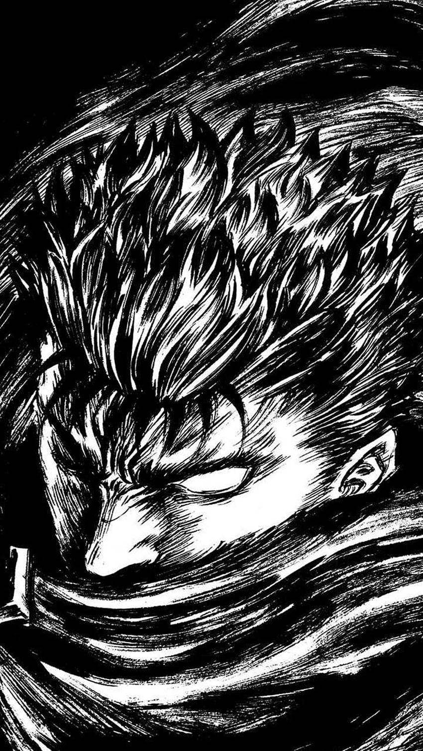 Berserk Guts, anime character, spiky hair, HD Phone Wallpaper