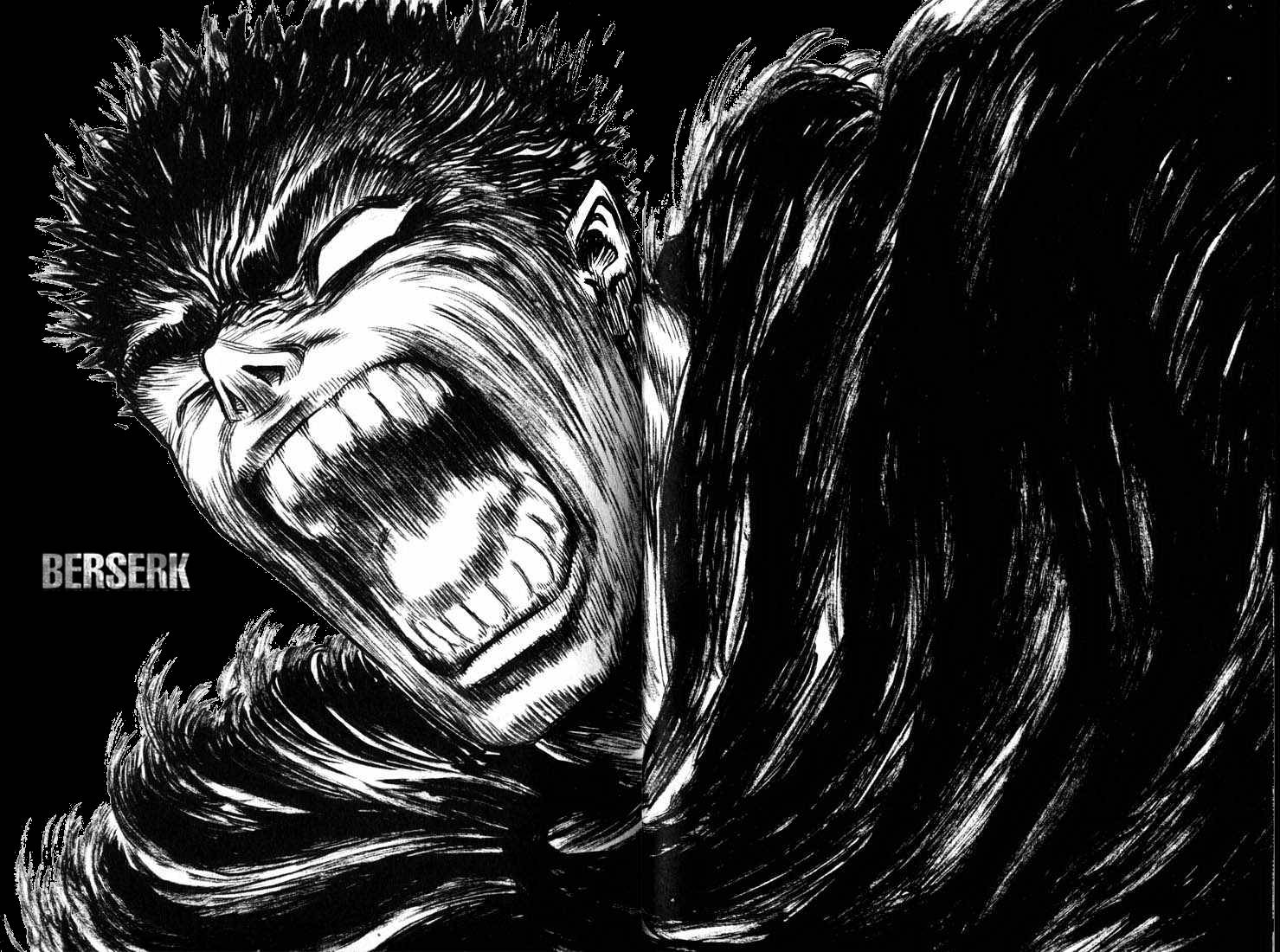 Berserk Guts, manga-style illustration, wild hair, HD Desktop Wallpaper