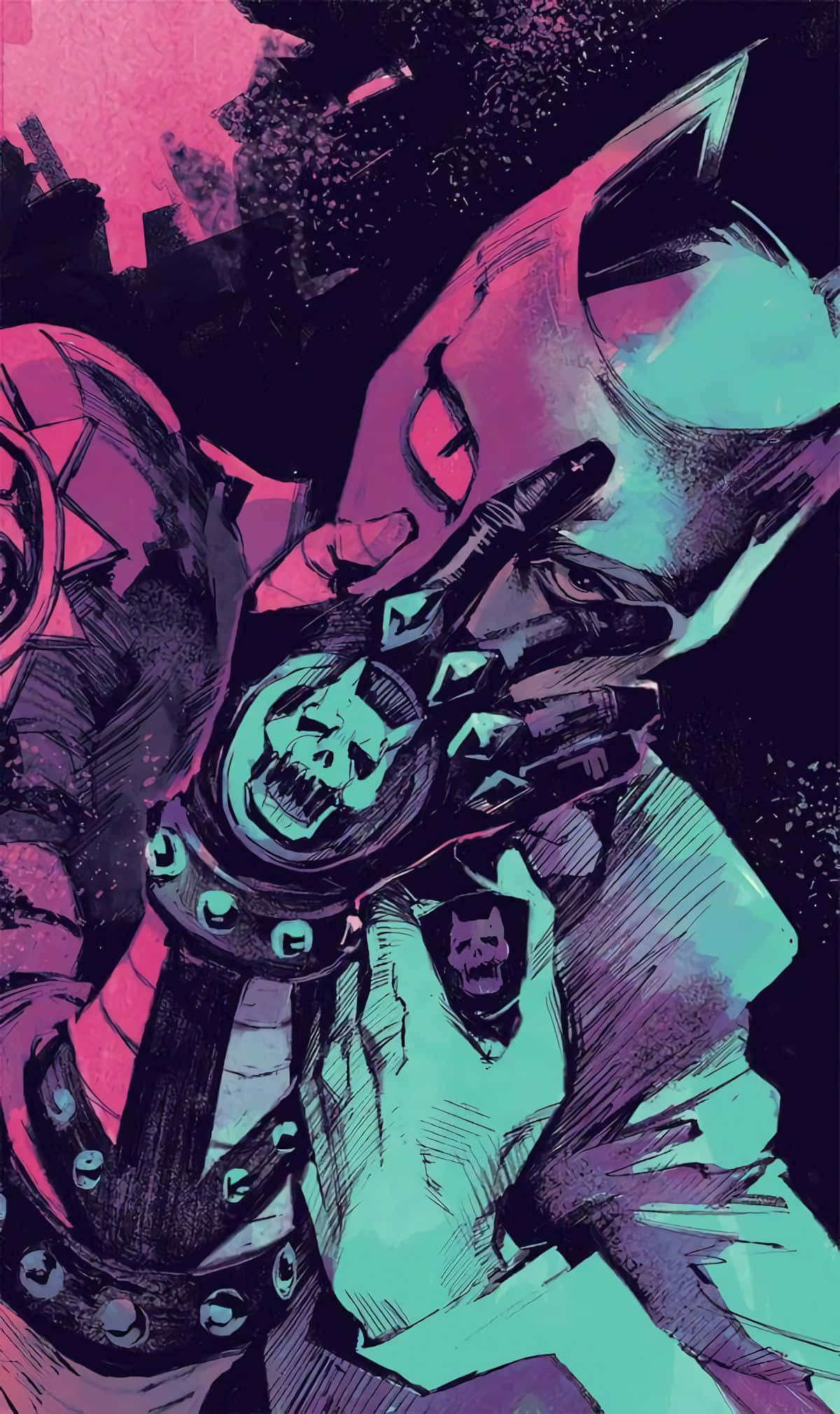 Berserk, skull-themed gauntlet, glowing skull pendant, Full HD Phone Wallpaper