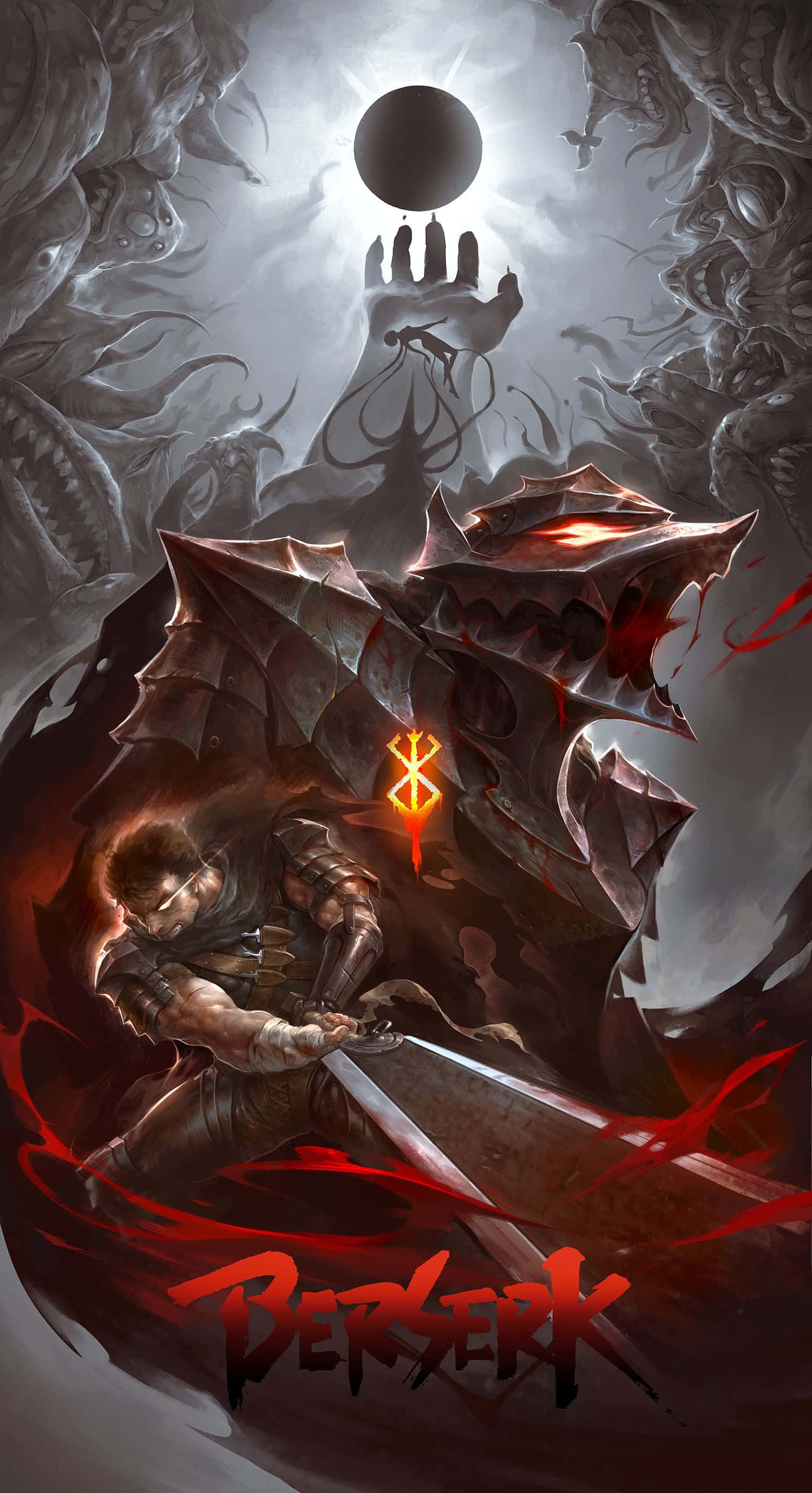 Berserk, iPhone, warrior, 2K Phone Wallpaper