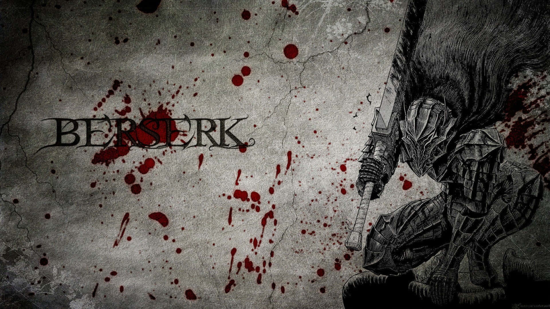 Berserk Manga, grim armored warrior, massive sword, Full HD Desktop Wallpaper