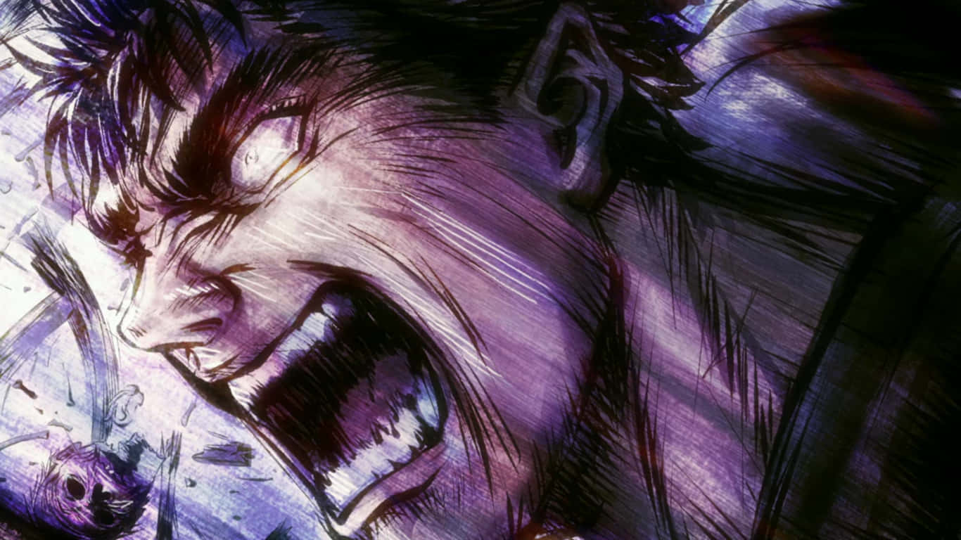 Berserk Manga, anime character, purple lighting, HD Desktop Wallpaper