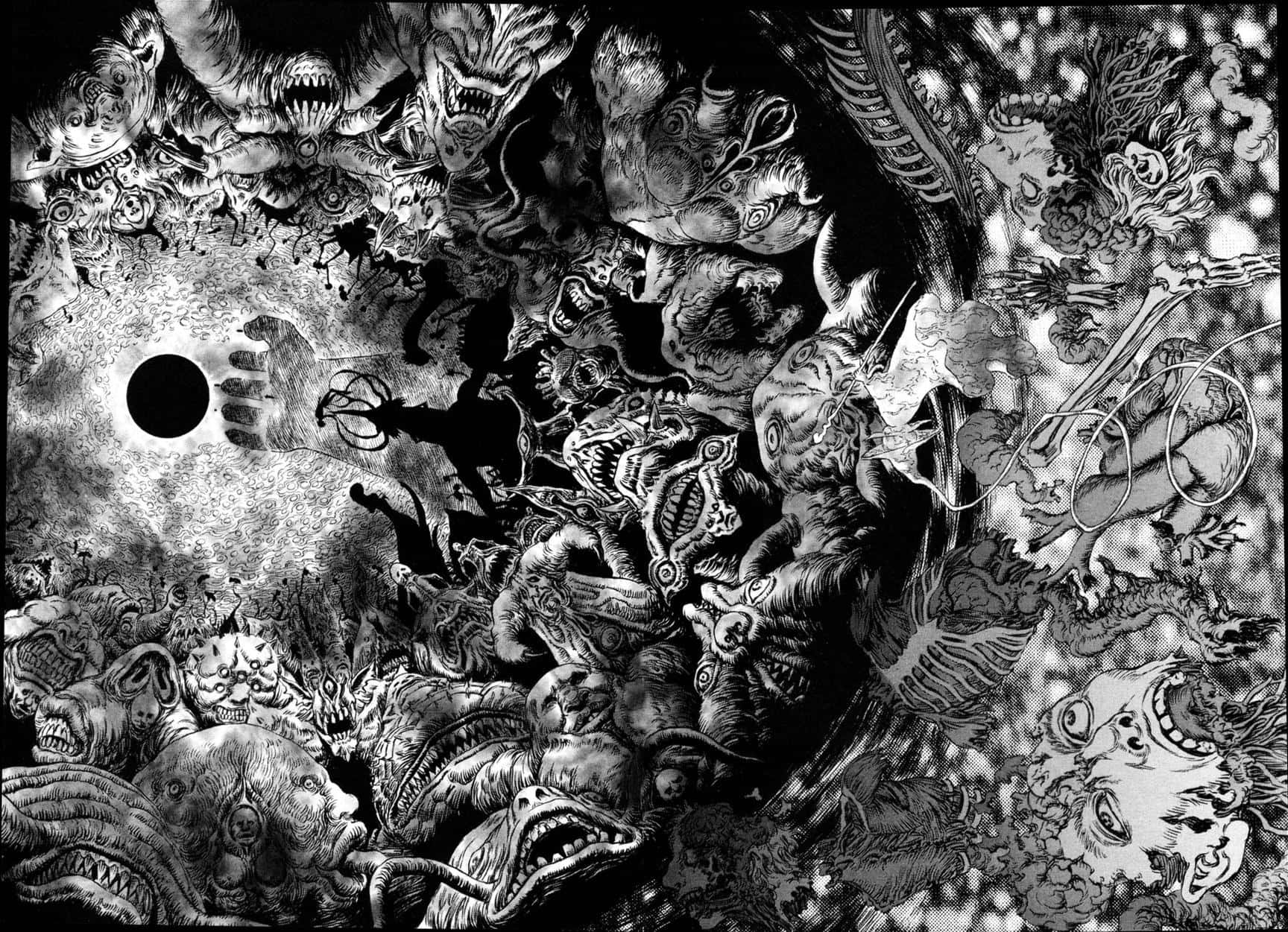 Berserk Manga, monsters, grotesque monstrous faces, HD Desktop Wallpaper