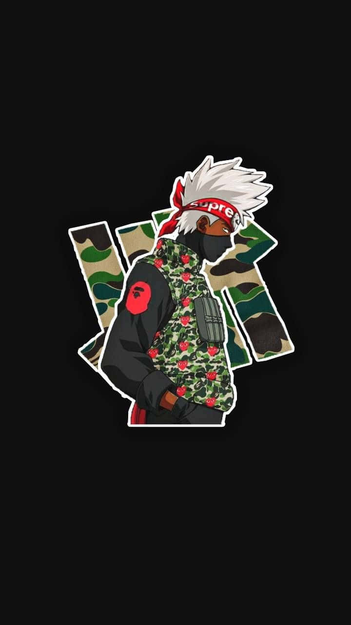 Cool Supreme Anime, white spiky hair, red bandana, HD Phone Wallpaper