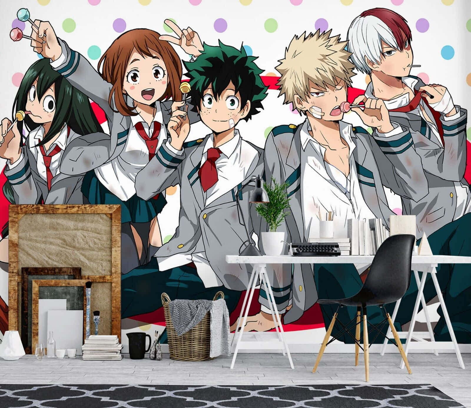 clean anime, anime students, school uniforms, HD Desktop Wallpaper